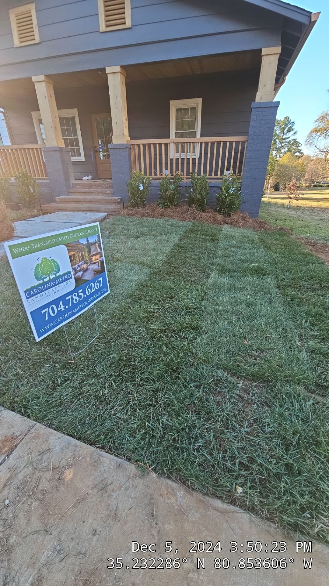 Residential Landscape Project Design/Build - (Custom Builder) by Carolina-Metro Landscape, Inc