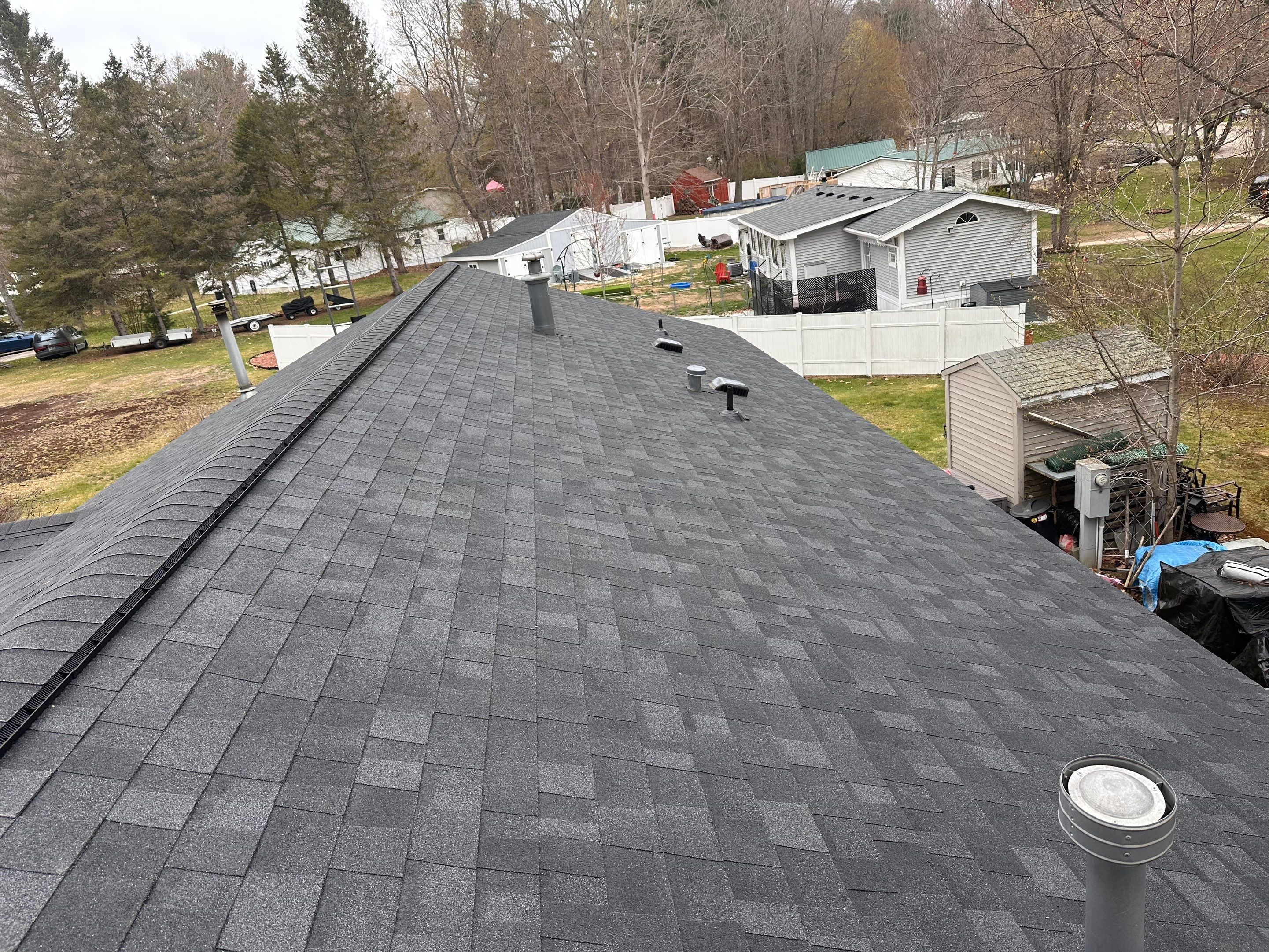 Roof Replacement & Velux Double Bubble Skylight Installation – Madbury, NH by Tall pine roofing