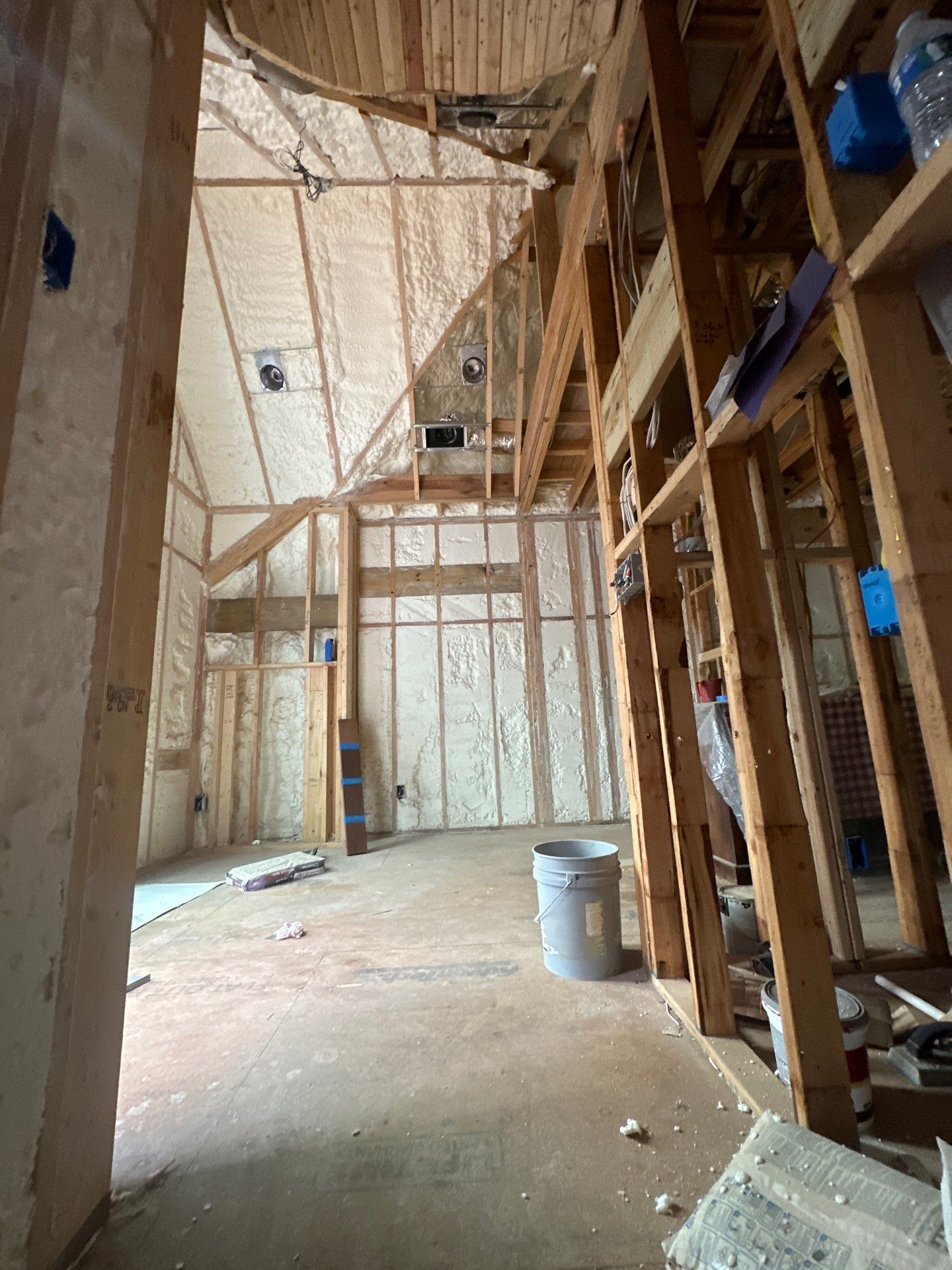 We spray foamed this beautiful and very unique custom home in Dallas by Apex Insulation Solutions