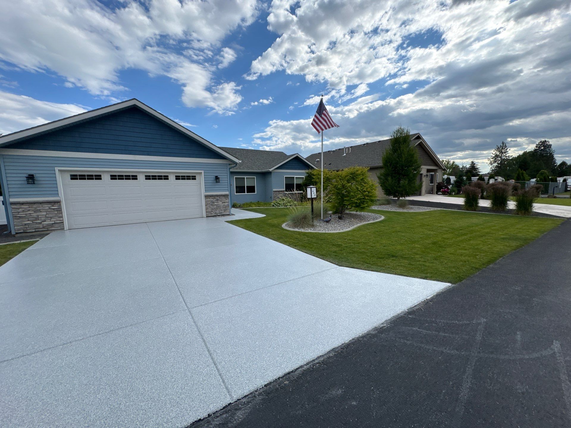 Driveway Transformation using 1/8 Tidal Wave by Croc Coatings, LLC