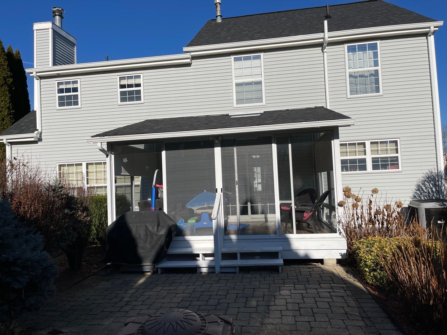 Gutter Installation using White gutters by A Plus Exterior