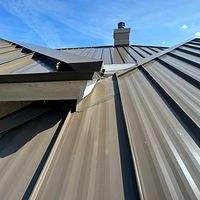 24ga 1.5" Mechanical Seam Medium Bronze by Total Roofing System The Metal Roof Experts