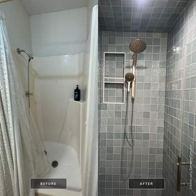 Remodeled and expanded Shower
