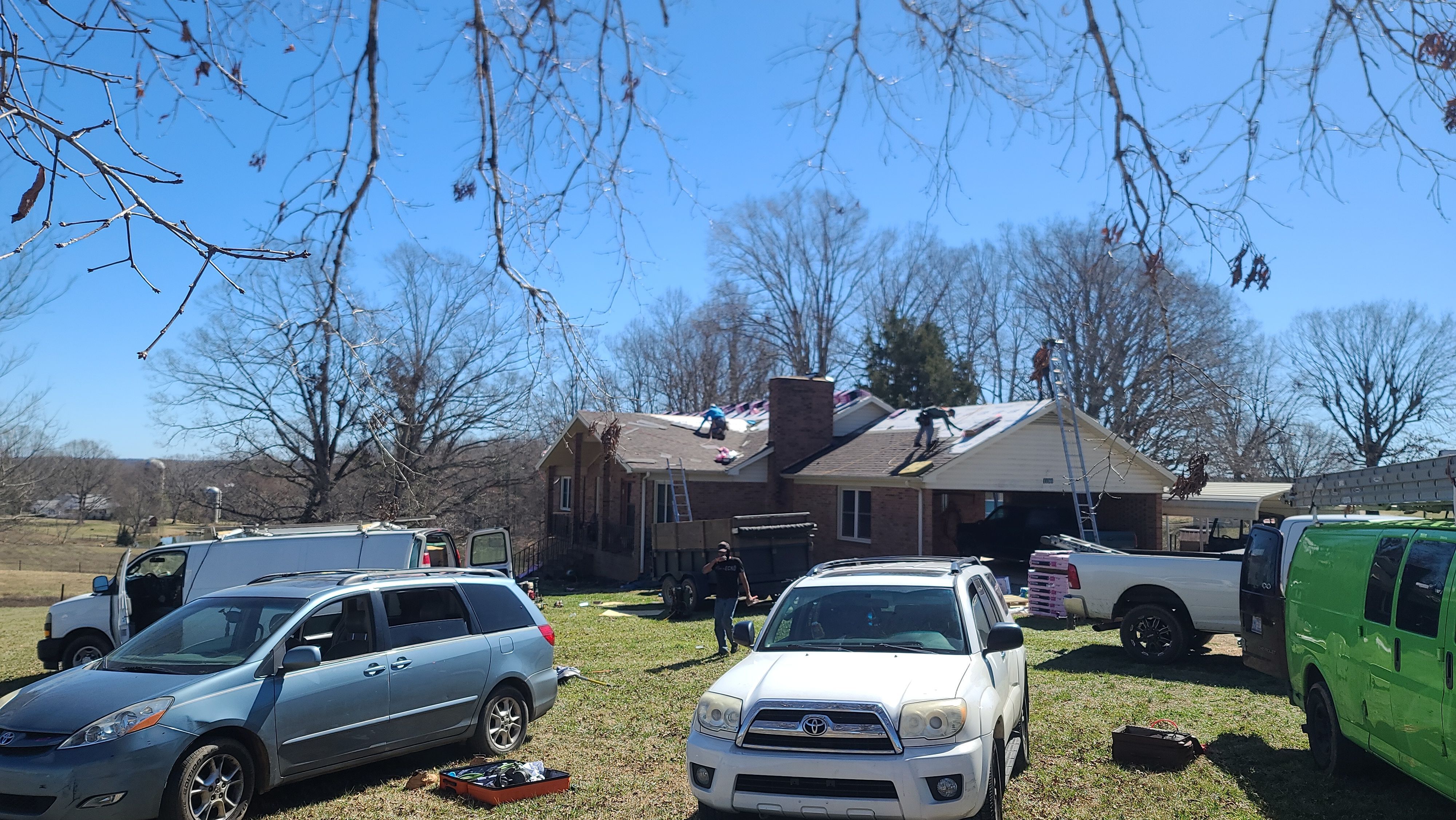 Farm roof job by BROCK BUILDERS 