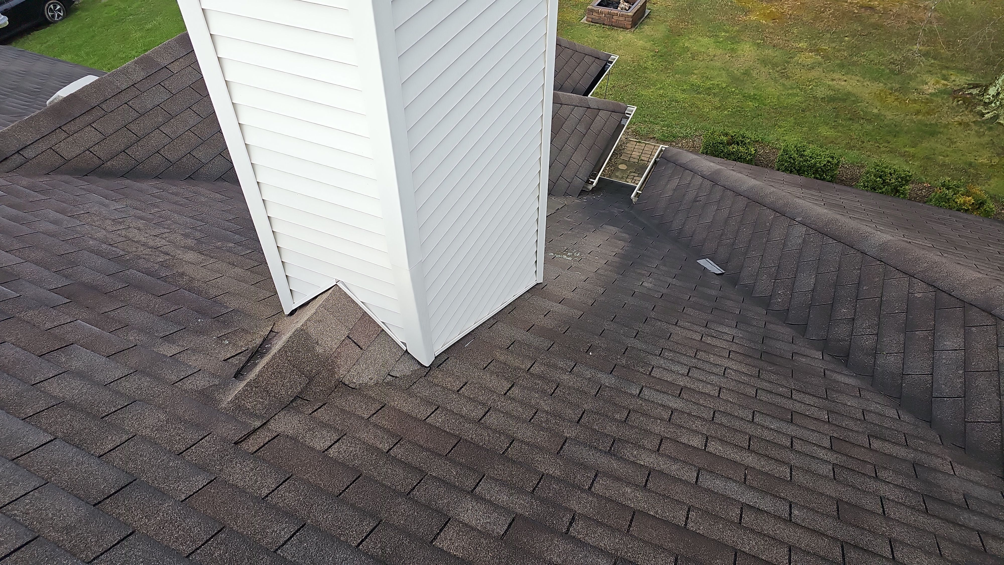 Atlas Pinnacle, Color, Weathered Wood, Drip Edge, Color, Royal Brown by Eagle Eye Roofing
