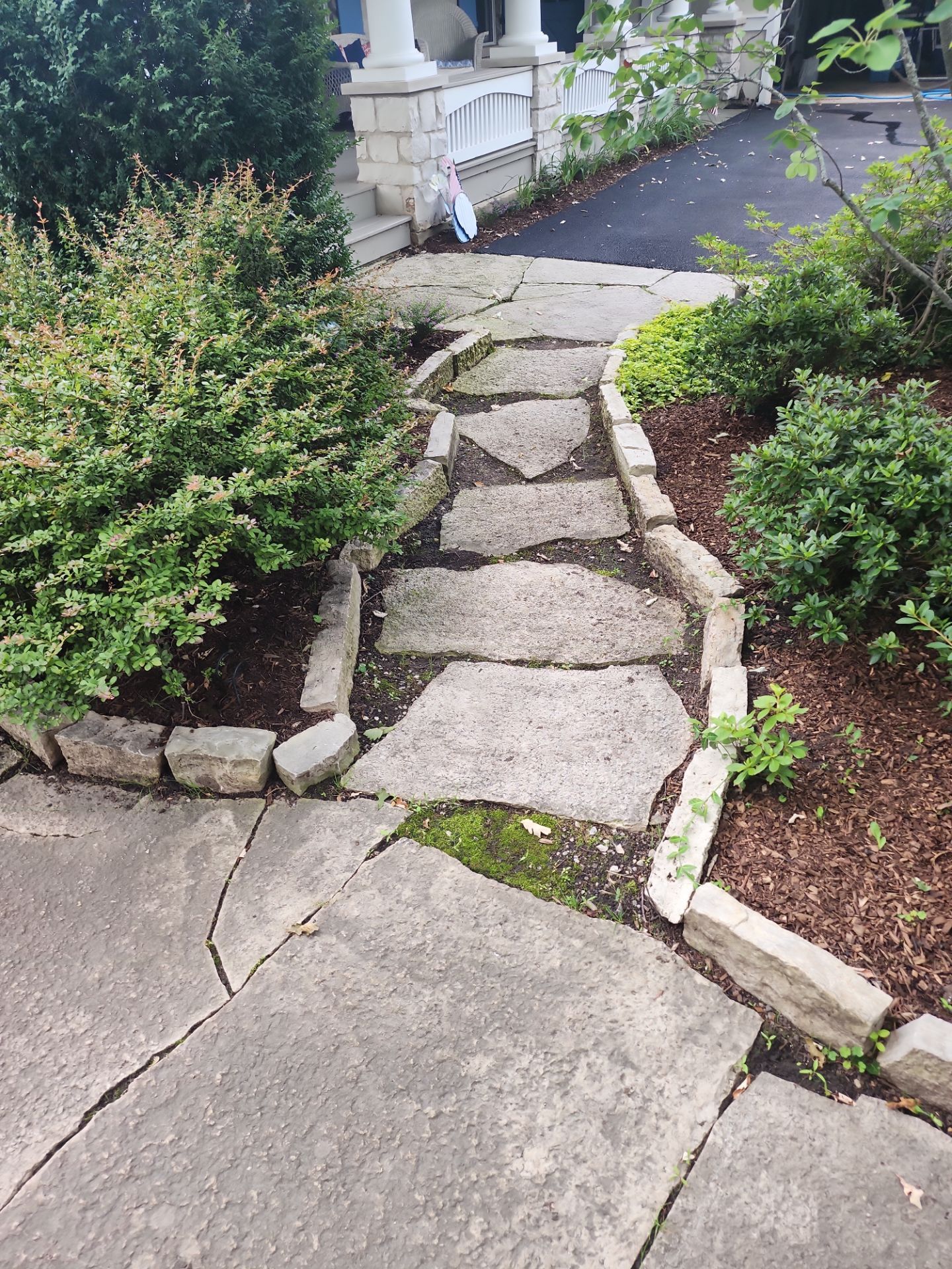 Glenview stone repair, and cleaning by Northern Power Washing LLC.