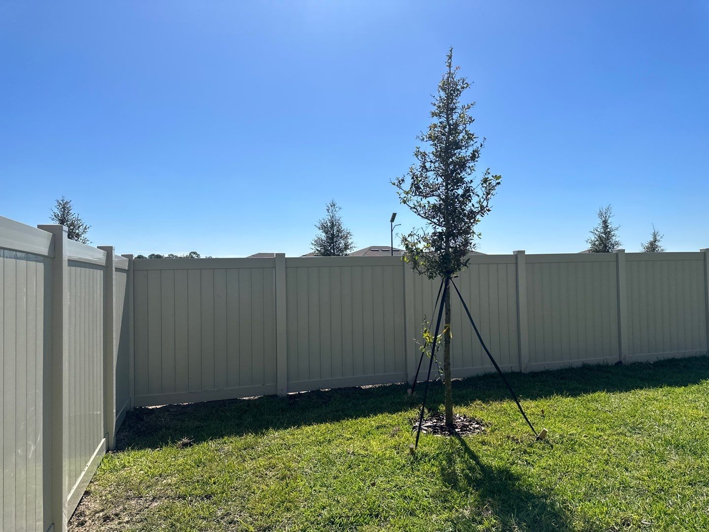Vinyl Fence Installation using 6ft Tan Vinyl Privacy Fence by Asap fence and gates, LLC