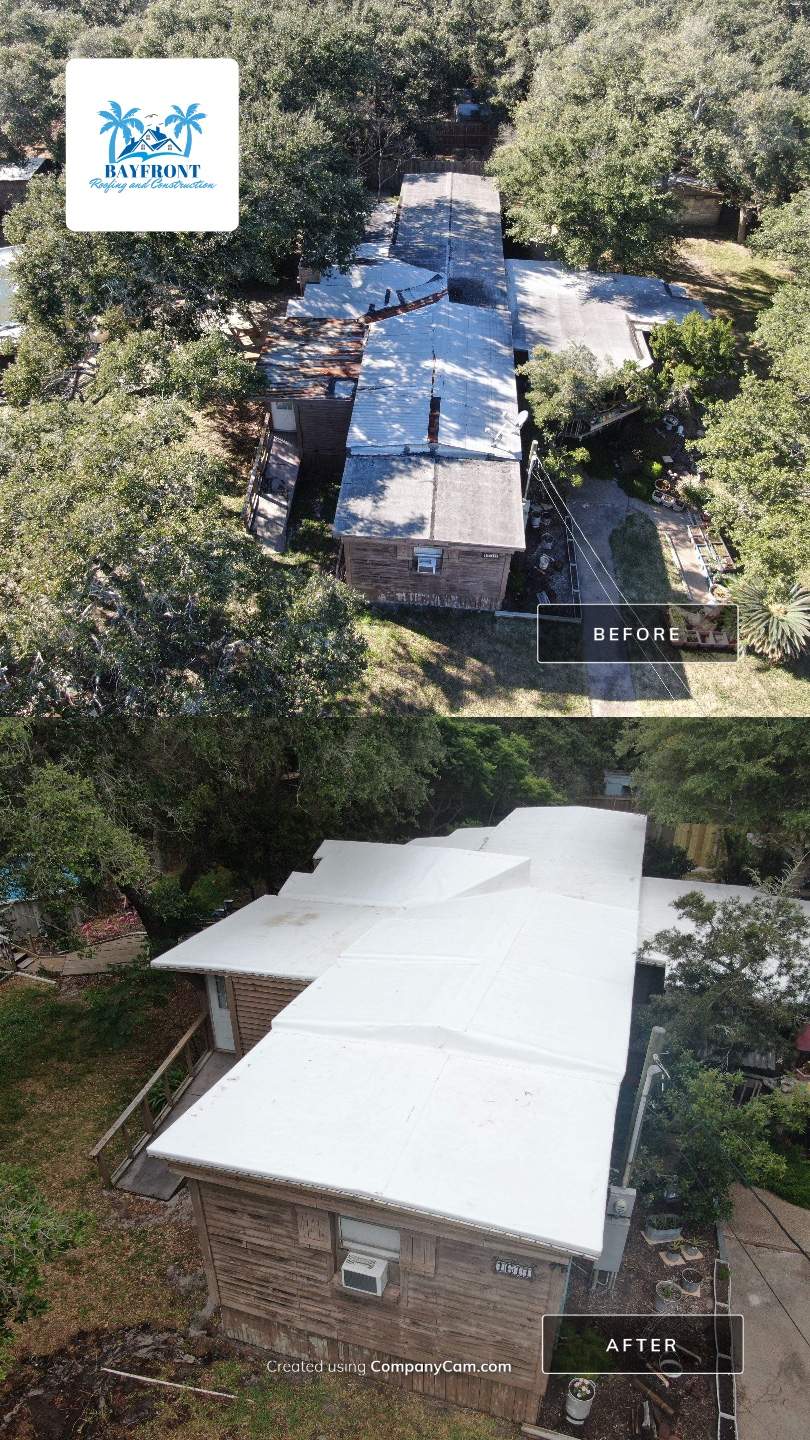 Cartoon Roof turned TPO Elegant by Bayfront Roofing and Construction