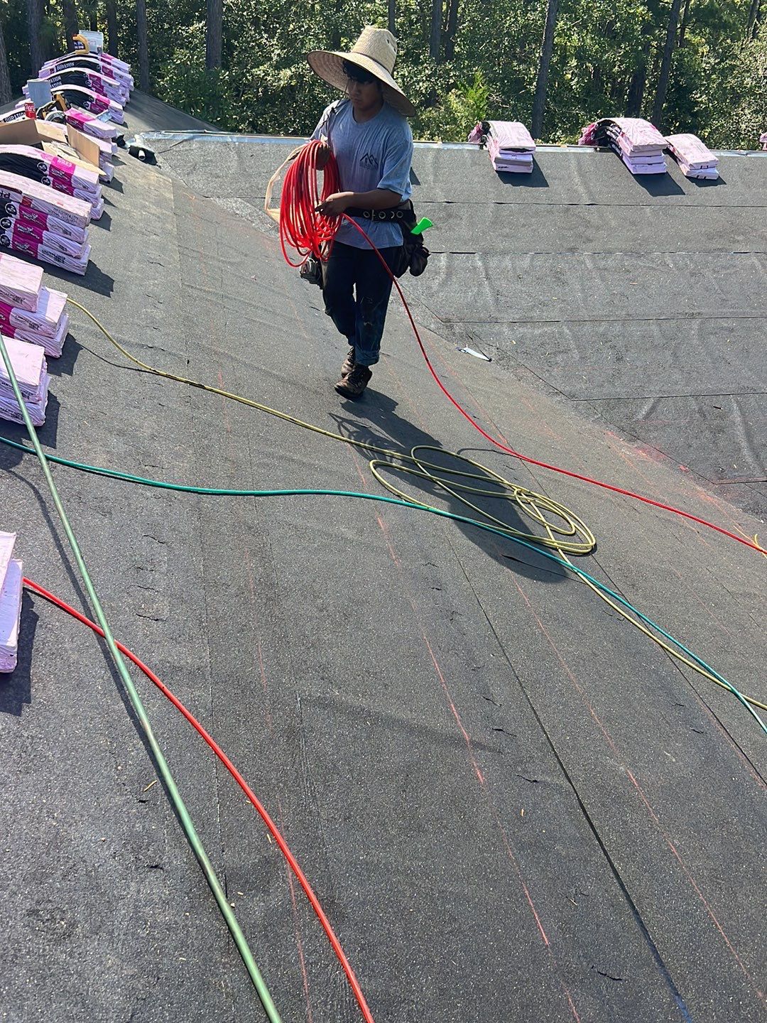 Residential Roofing Installation using  Owens Corning Trudefinition Duration Chateau Green  by RGR Construction and Roofing, LLC