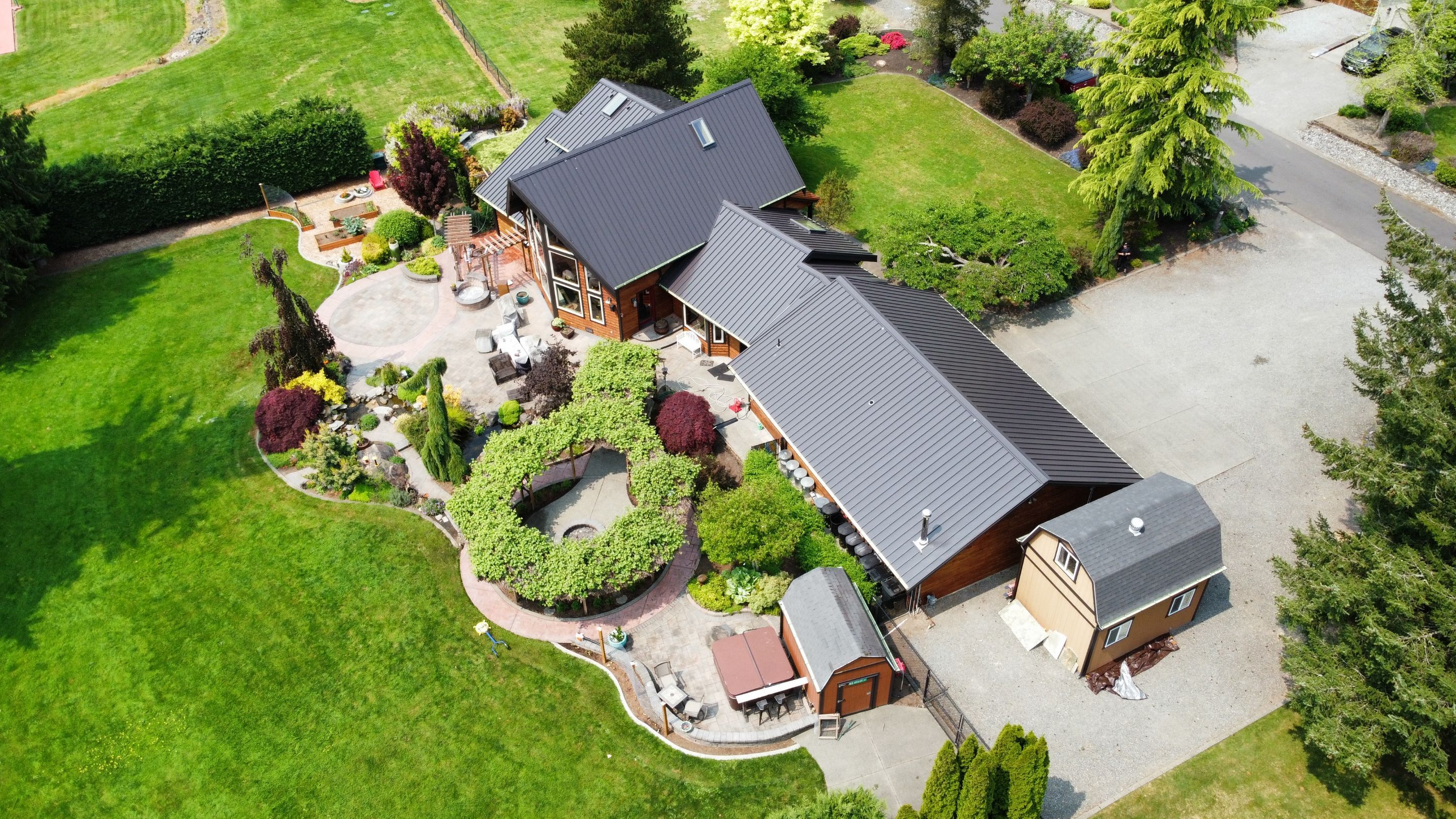 Buckley Roof Replacement using Standing Seam Metal - Dark Bronze by RoofSmart