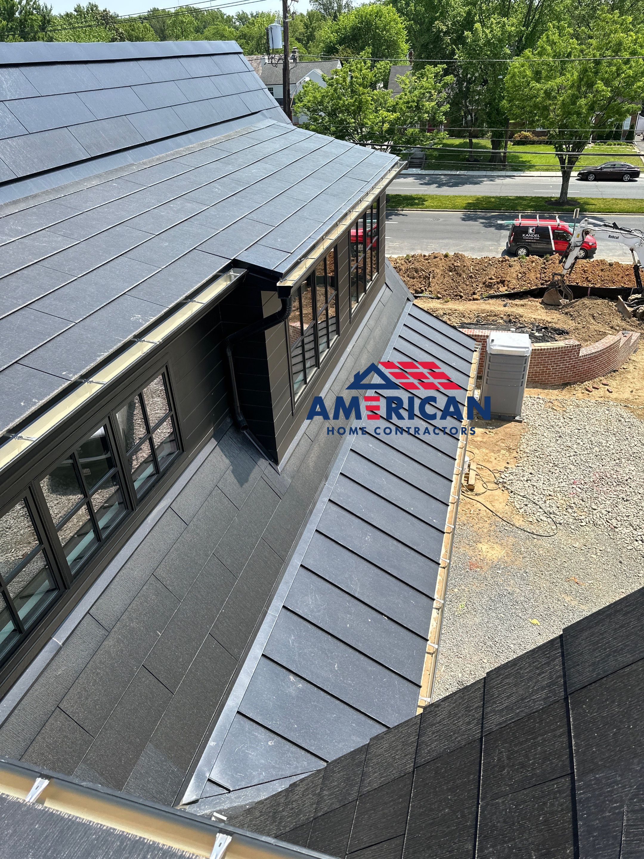 Tesla Solar Roof - new construction in Bethesda, MD by American Home Contractors
