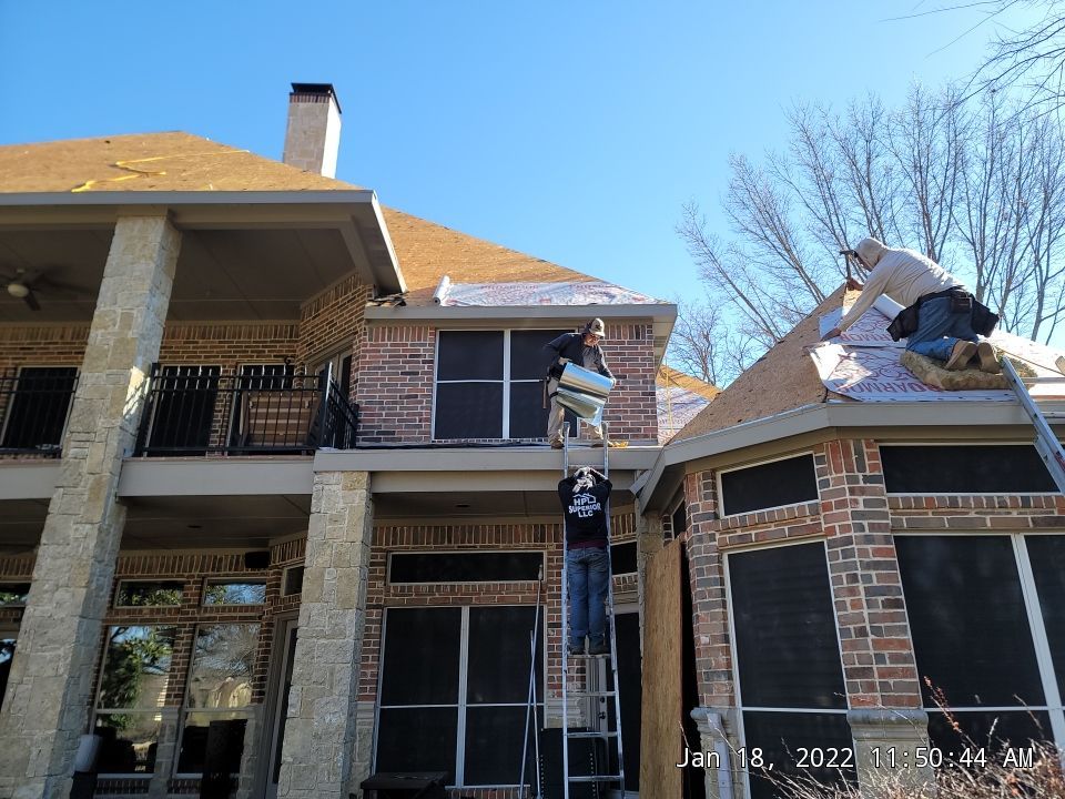 Insurance Claim Roof and Gutters using Owens Corning - Duration- Estate Gray -New Gutters - Exterior paint by Tex-Line Roofing