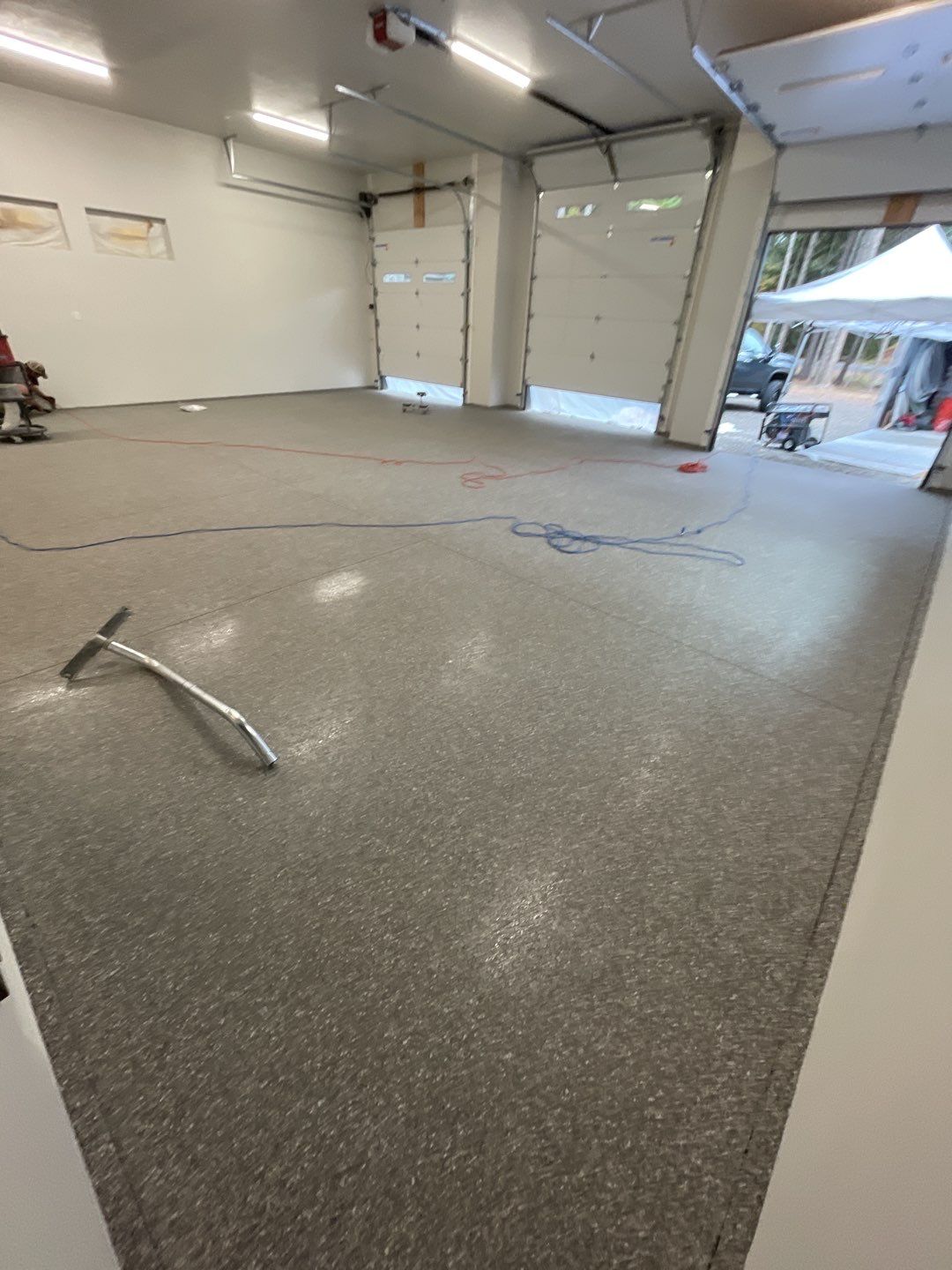 Garage Transformation using Silver Creek and the Penntek Evolution Flooring System by Croc Coatings, LLC