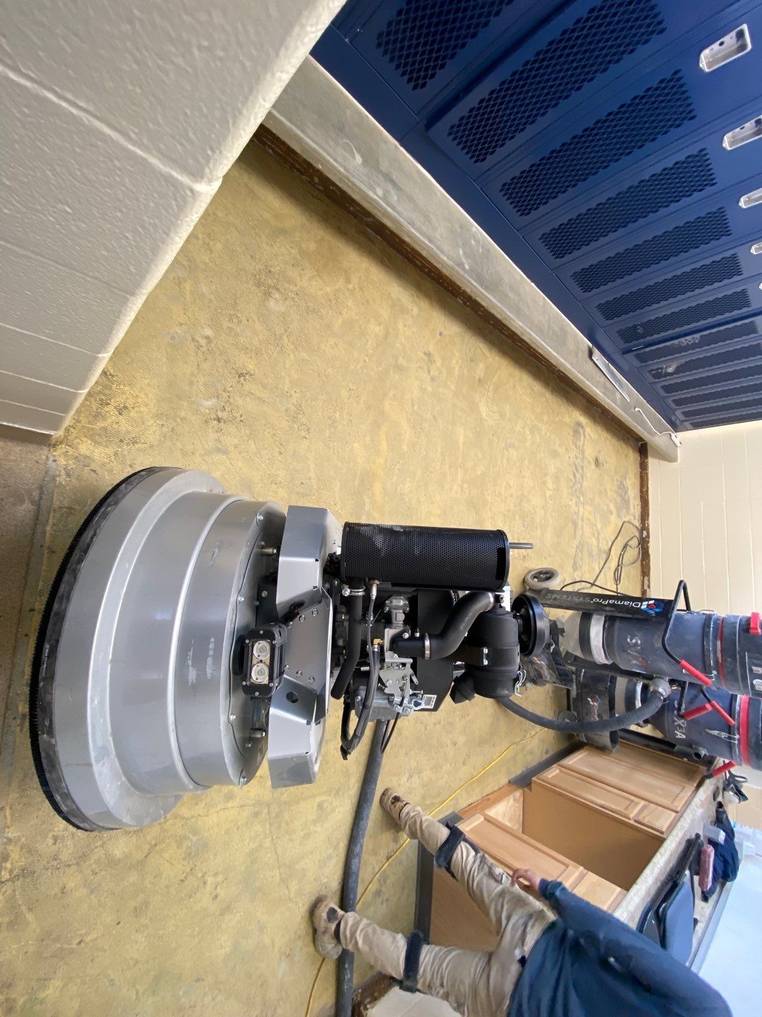 Locker Room using Custom Color by Select Painting, Coatings & Garage Cabinets