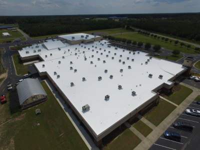 123,450 Sq Ft - Commercial Membrane Roof Installation for Jeff Davis High School in Hazlehurst