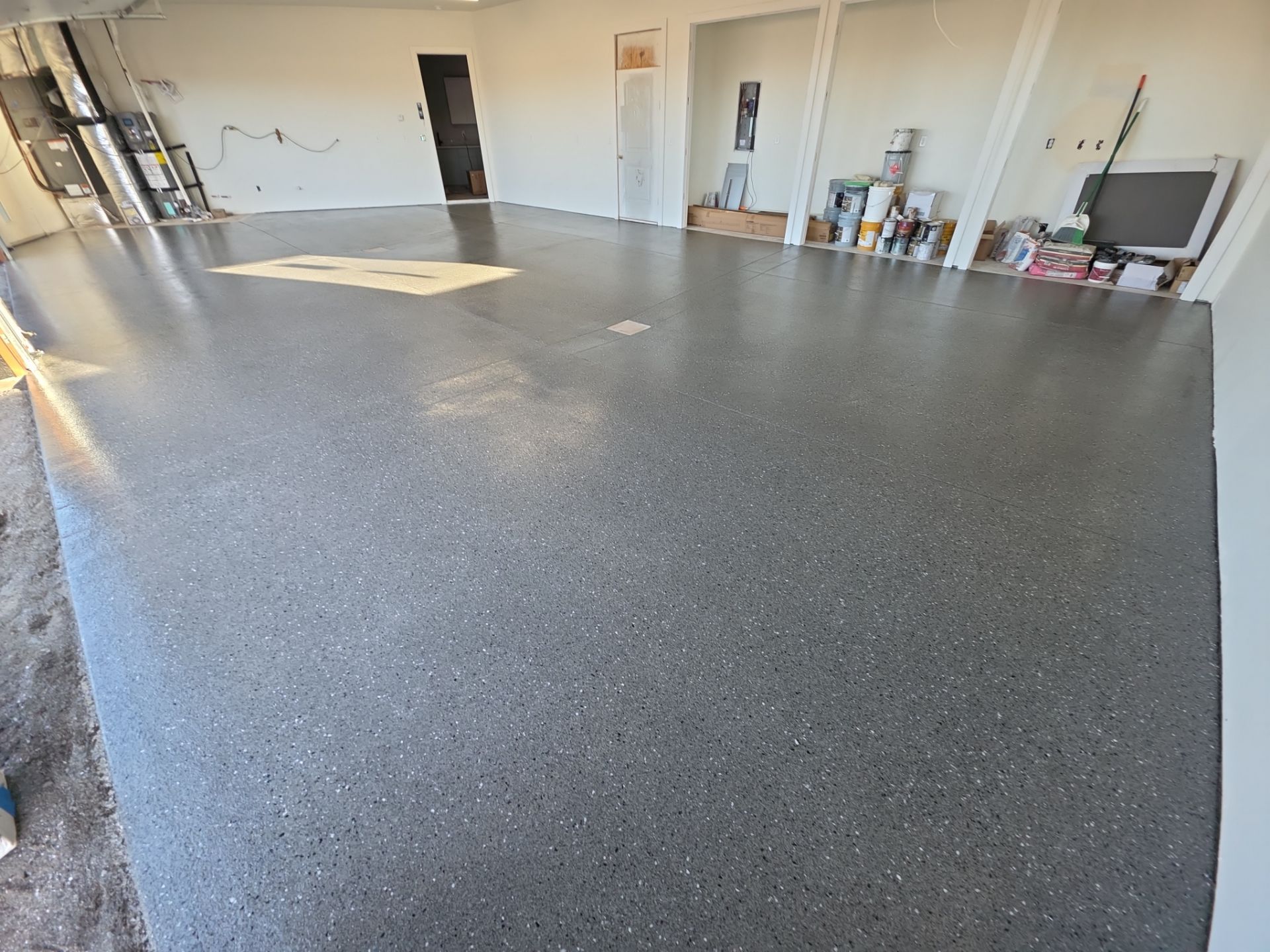 Spokane Garage Floor Coating Using Slate Hybrid Polyurea System by Croc Coatings, LLC