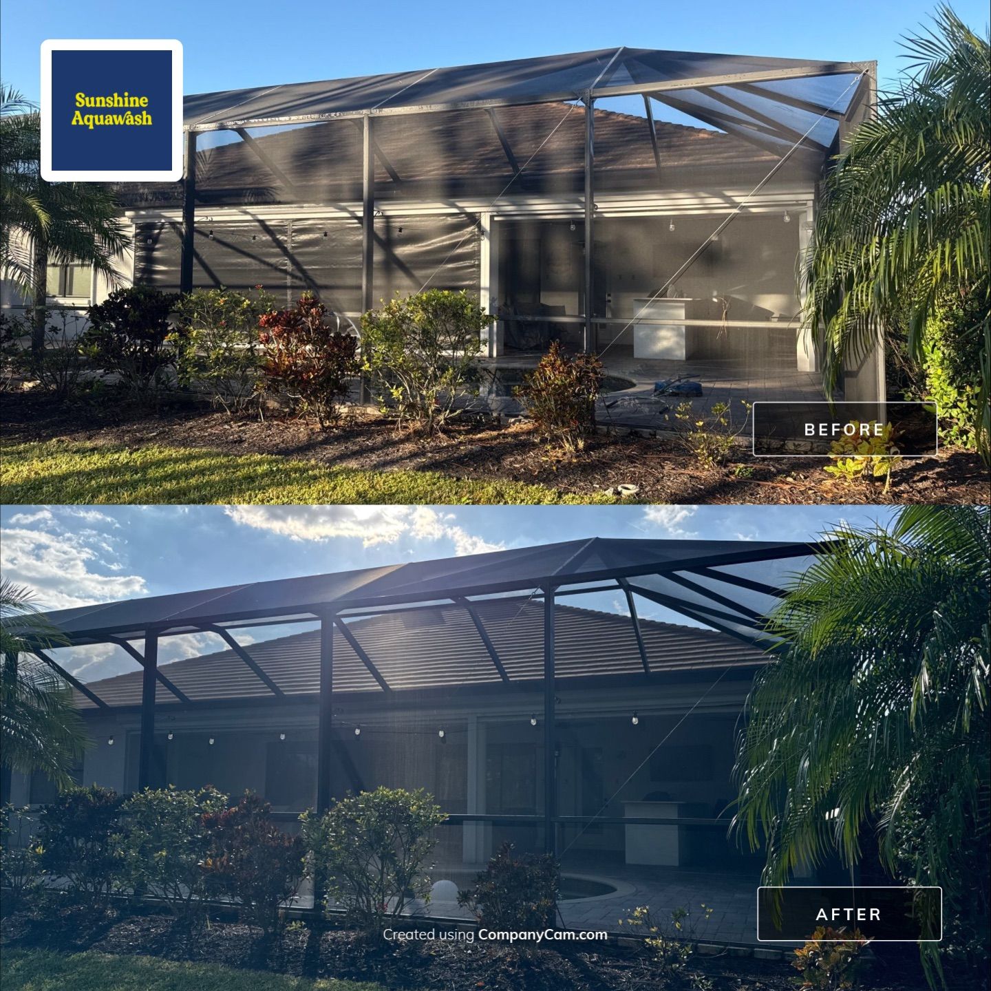 Flat Tile Roof, Paver Pool Deck & Driveway Cleaning | Cove at Twin Rivers, Parrish FL by Sunshine AquaWash