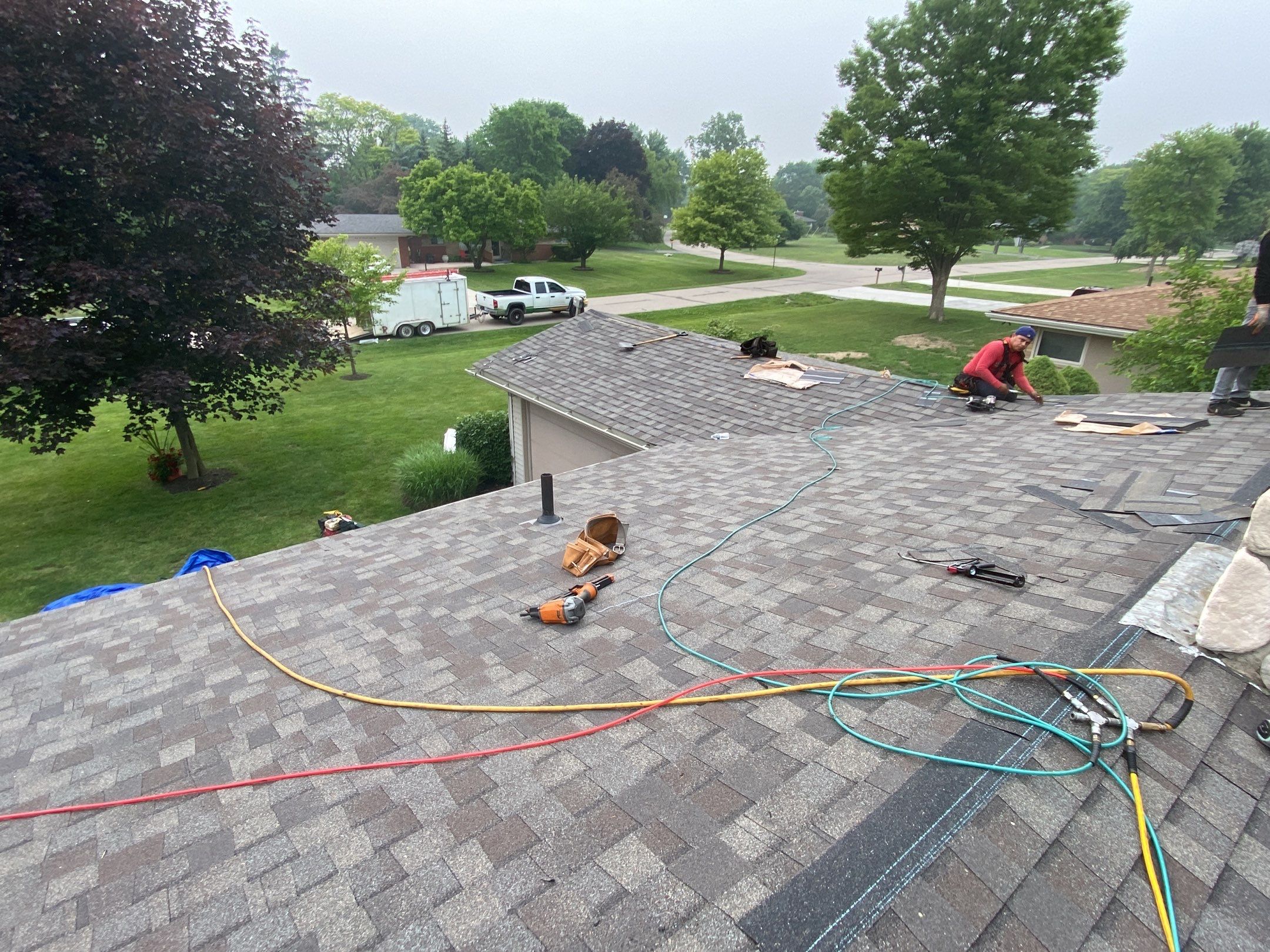 Roof Replacement using CertainTeed Landmark Weathered Wood by 180 Contractors