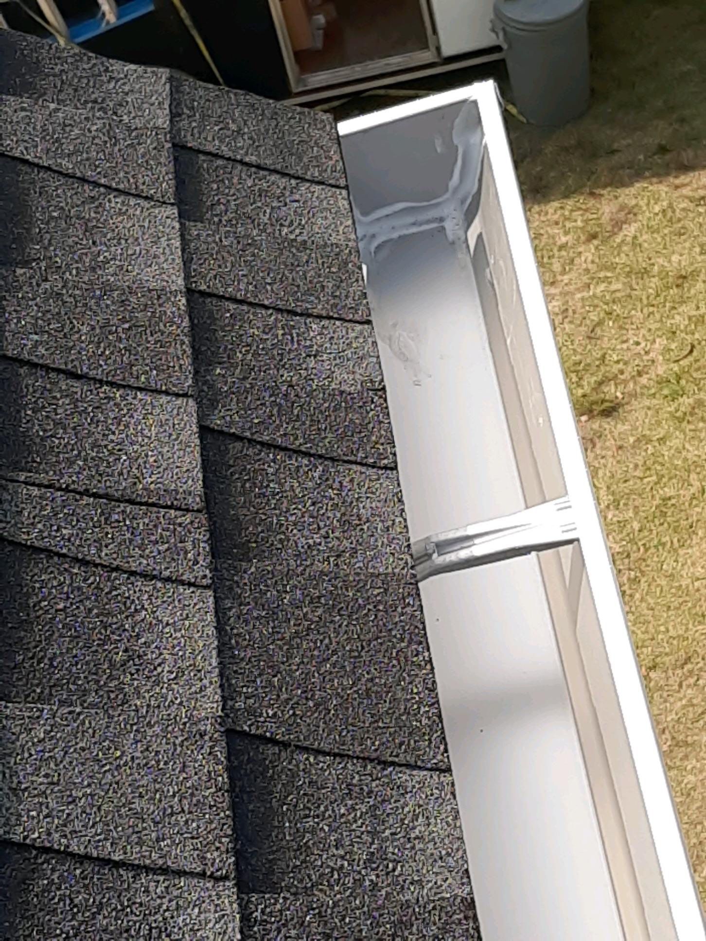 Gutter Installation Using White K-Style 6 Inch Seamless Gutters by Gutter Professors