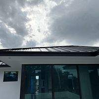 .032 Aluminum 1.5" Mechanical Seam Dark Bronze  by Total Roofing System The Metal Roof Experts