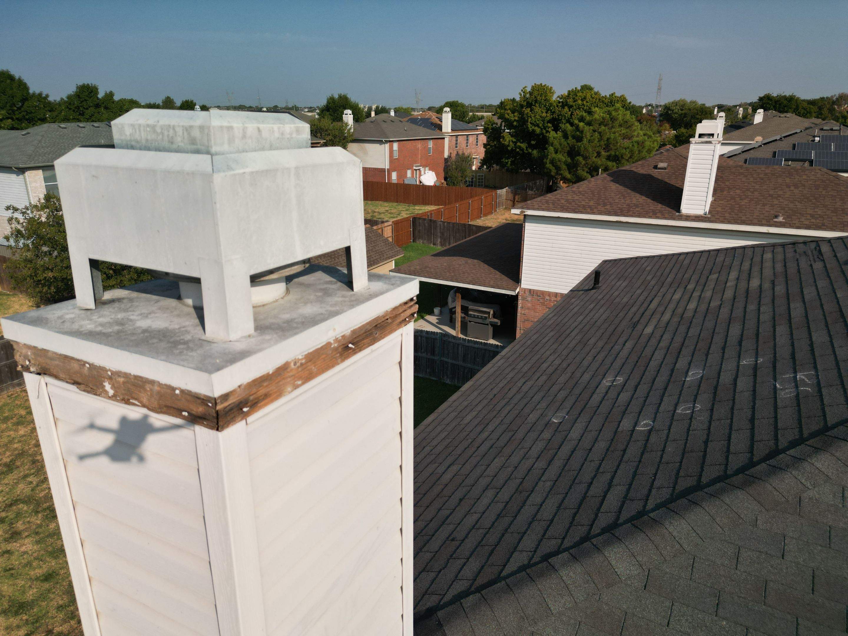 Full Roof Replacement, Chimney Rebuild and Interior Damage Replacement by First United Roofing & Construction
