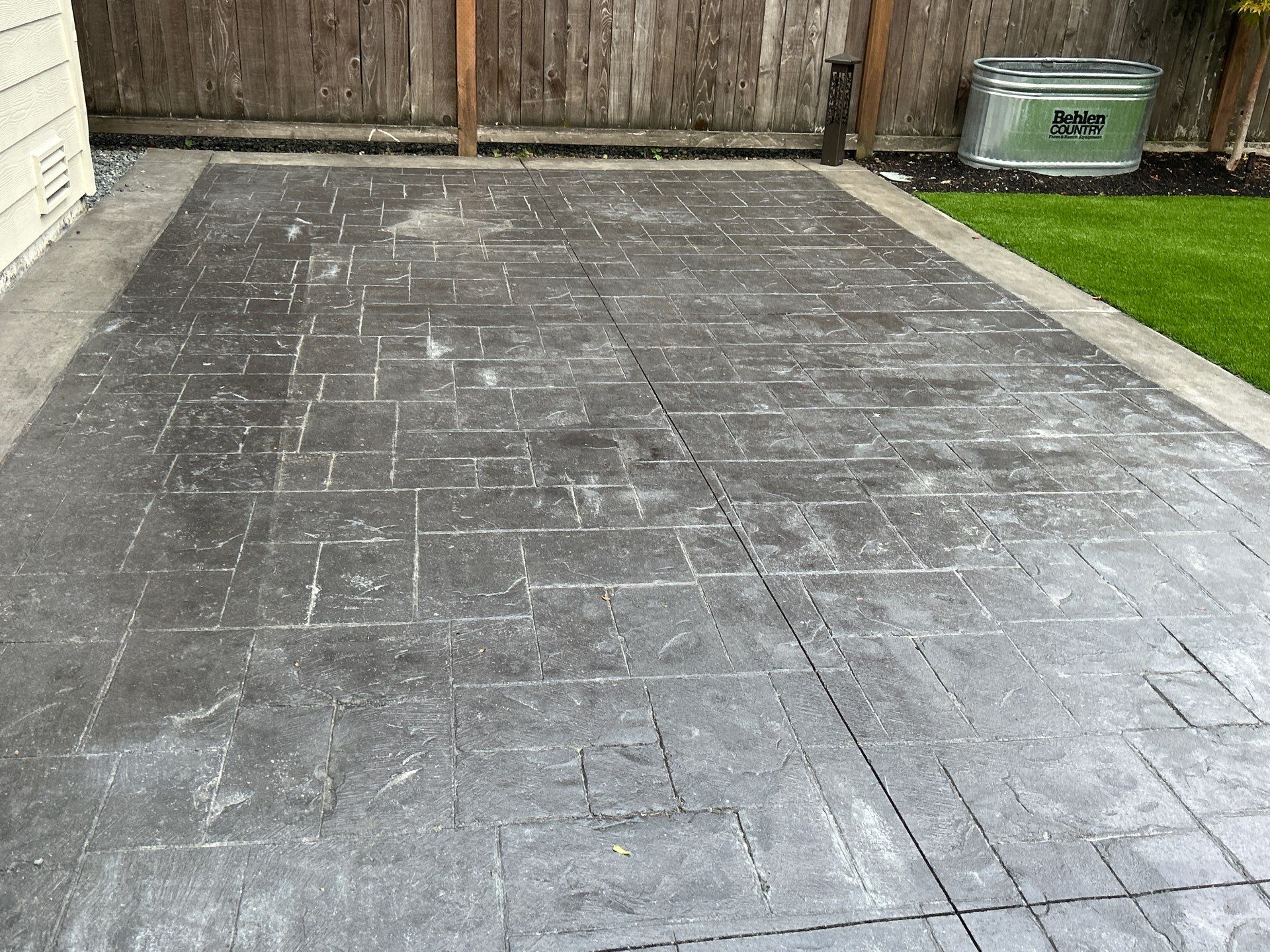 Stamped Concrete Driveway with Sealed Finish | Everett  by Jireh Asphalt & Concrete Inc 