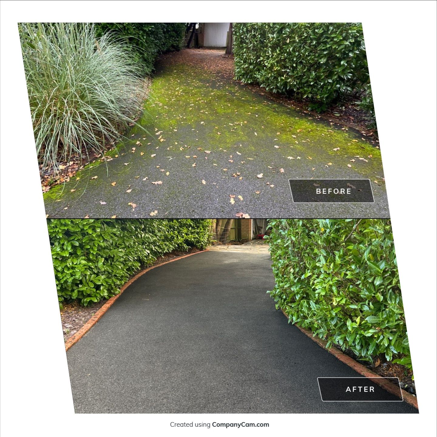 Driveway and Rockery clean using Honda 15lpm Low Pressure Washing Machine by Ges Exterior Cleaning ltd