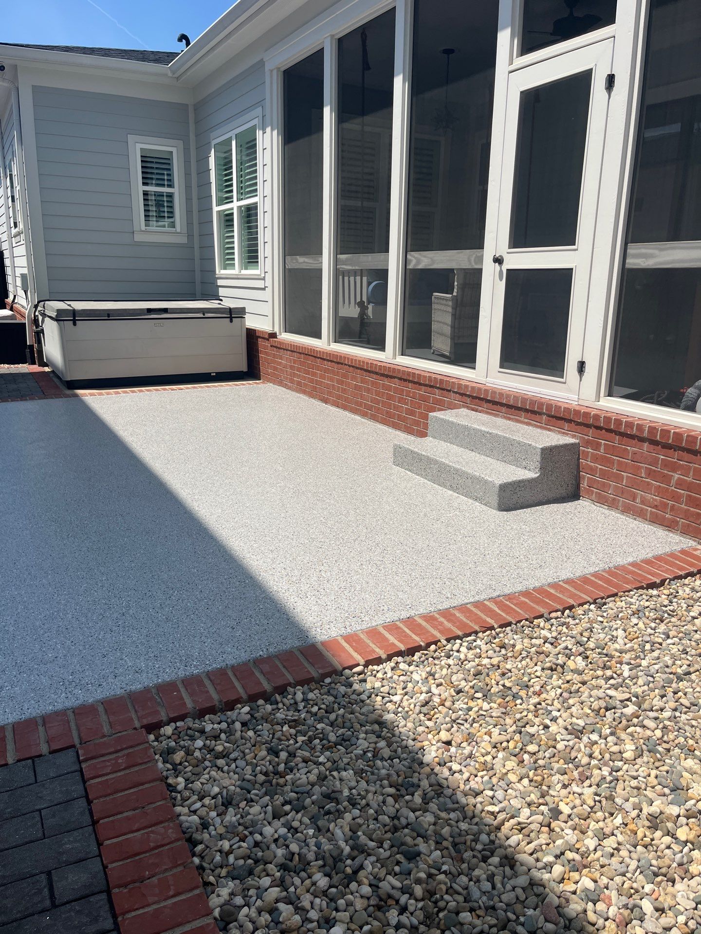 Patio Floor Coating using Yukon by My Garage Floor Guys
