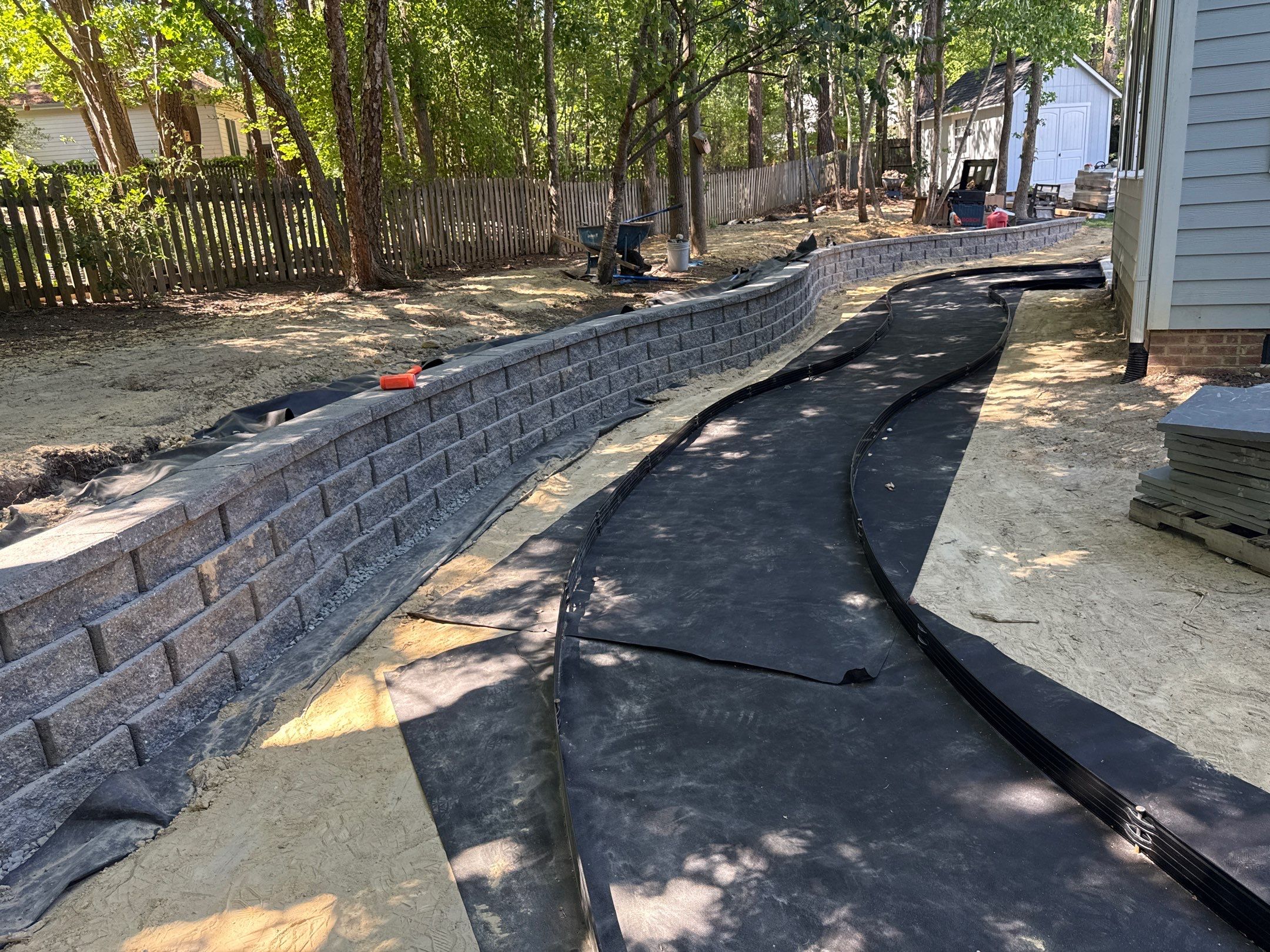 Sod installation and hardscaping in Cary by Martinez Brother’s Nc Landscaping Inc