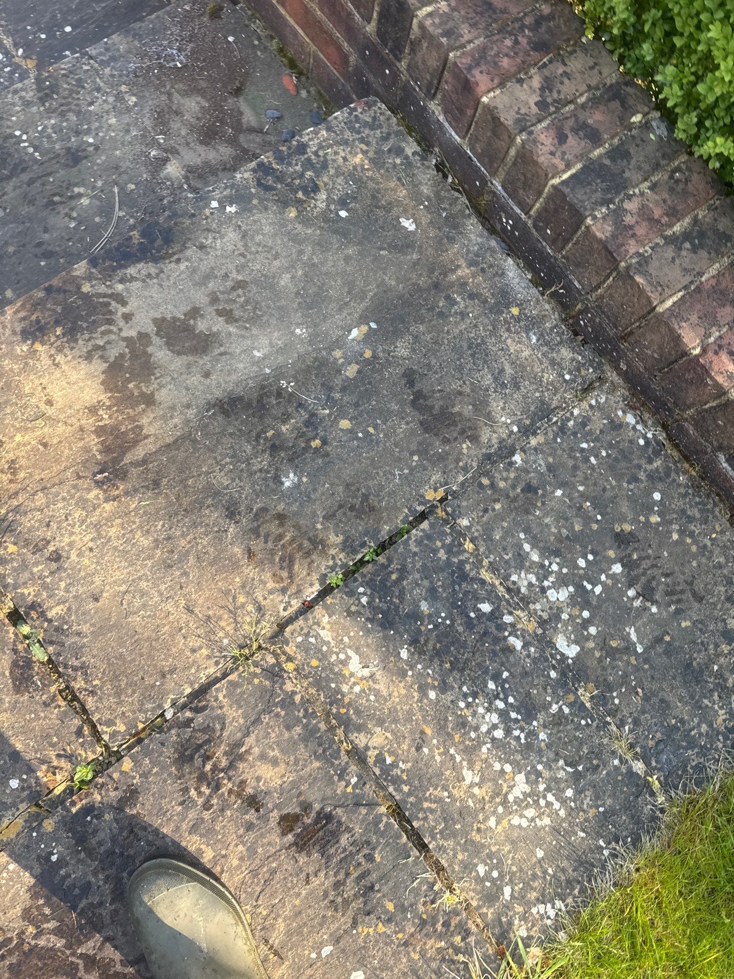Patio Area Spring Clean using 18inch Whirlaway FSC by Ges Exterior Cleaning ltd