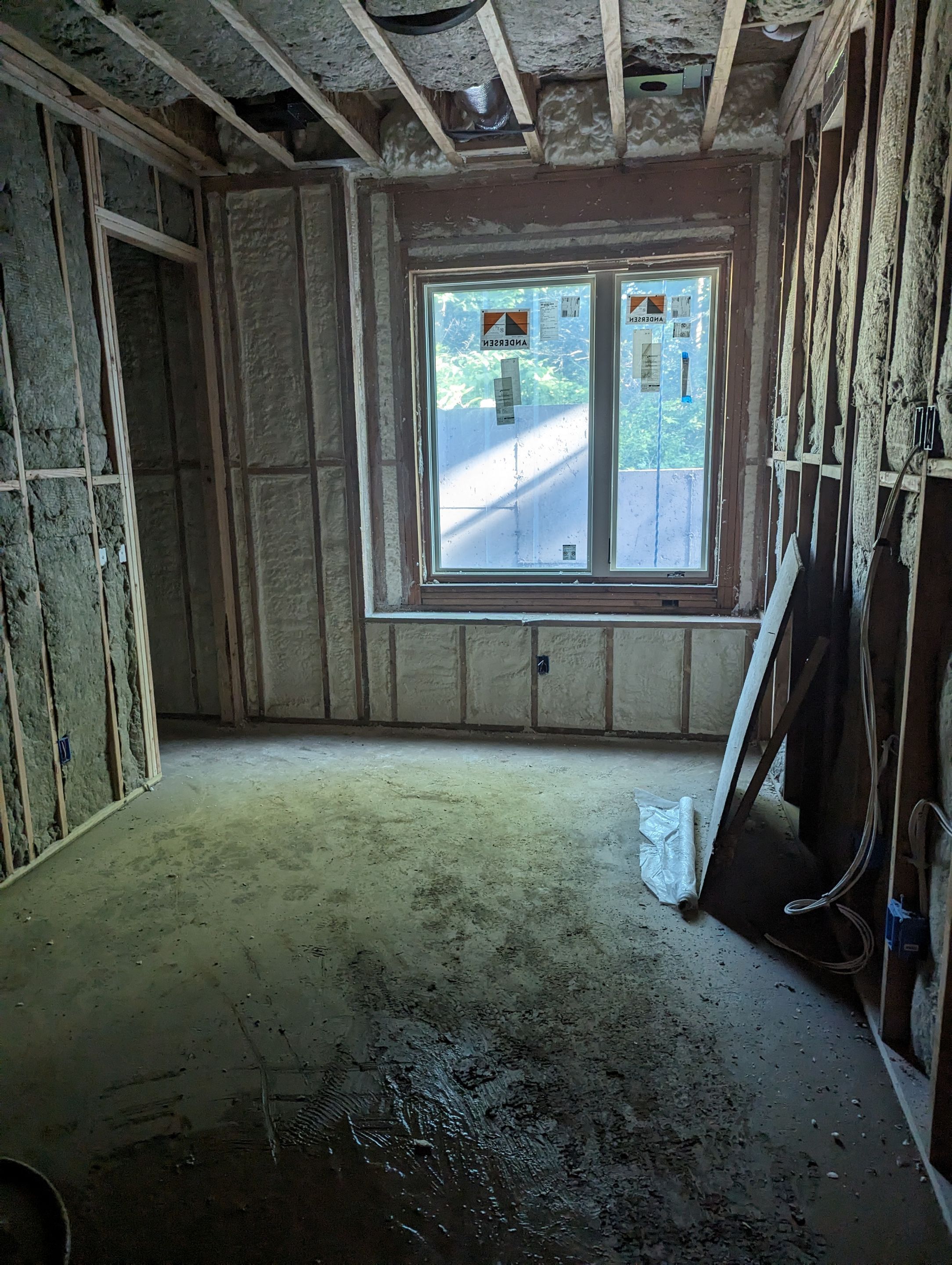 New Home Construction using open cell spray foam by NYS Foam & Energy