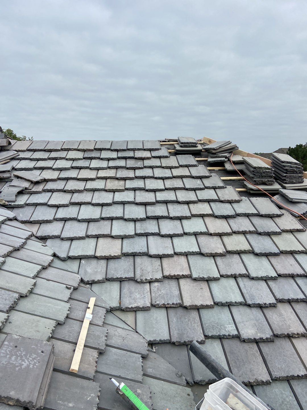 Residential Roofing Installation using Bartile Slate by A to Z Roofing