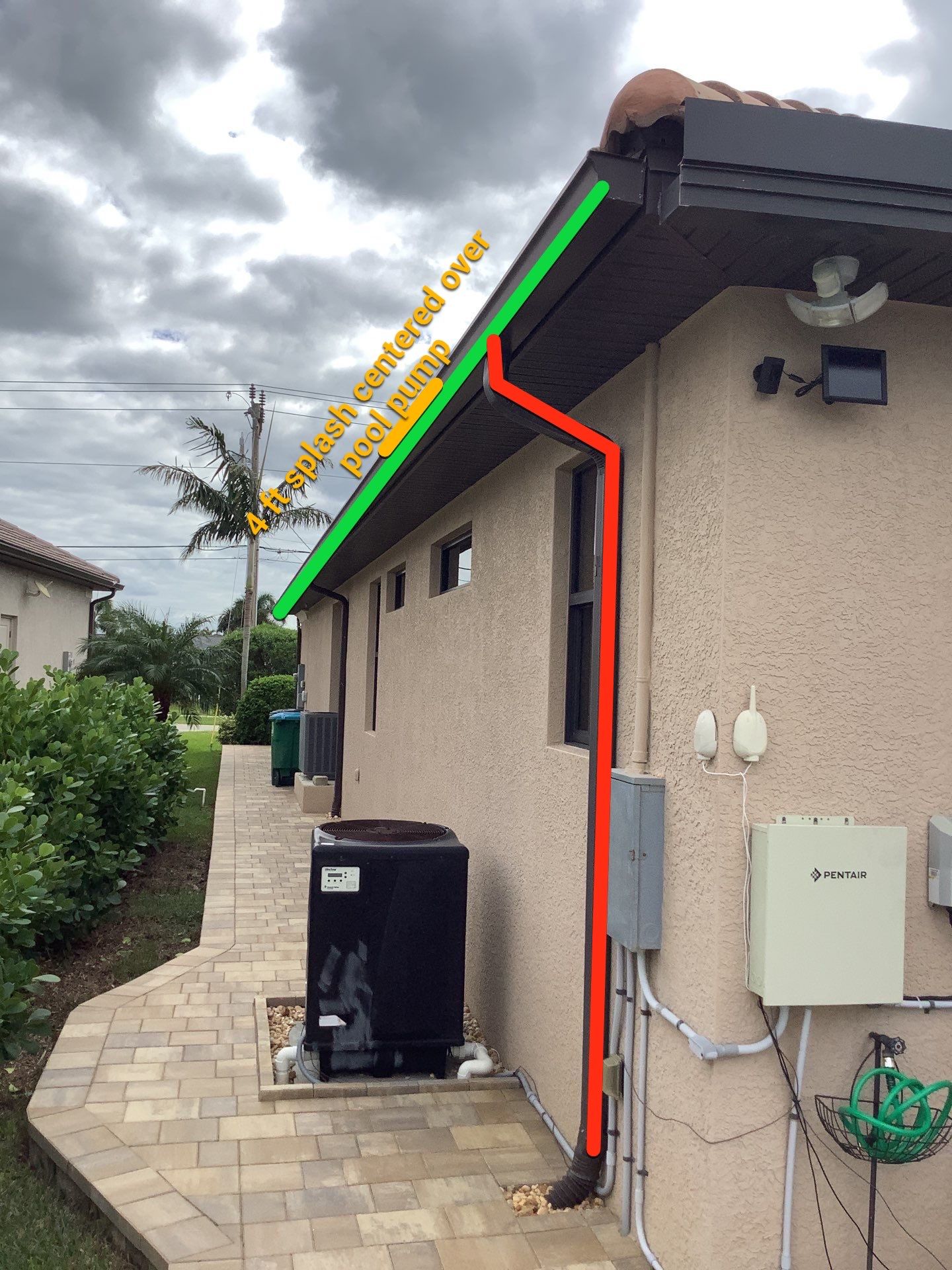 Bronze Downspout Installation in Cape Coral FL by Gutter Professors