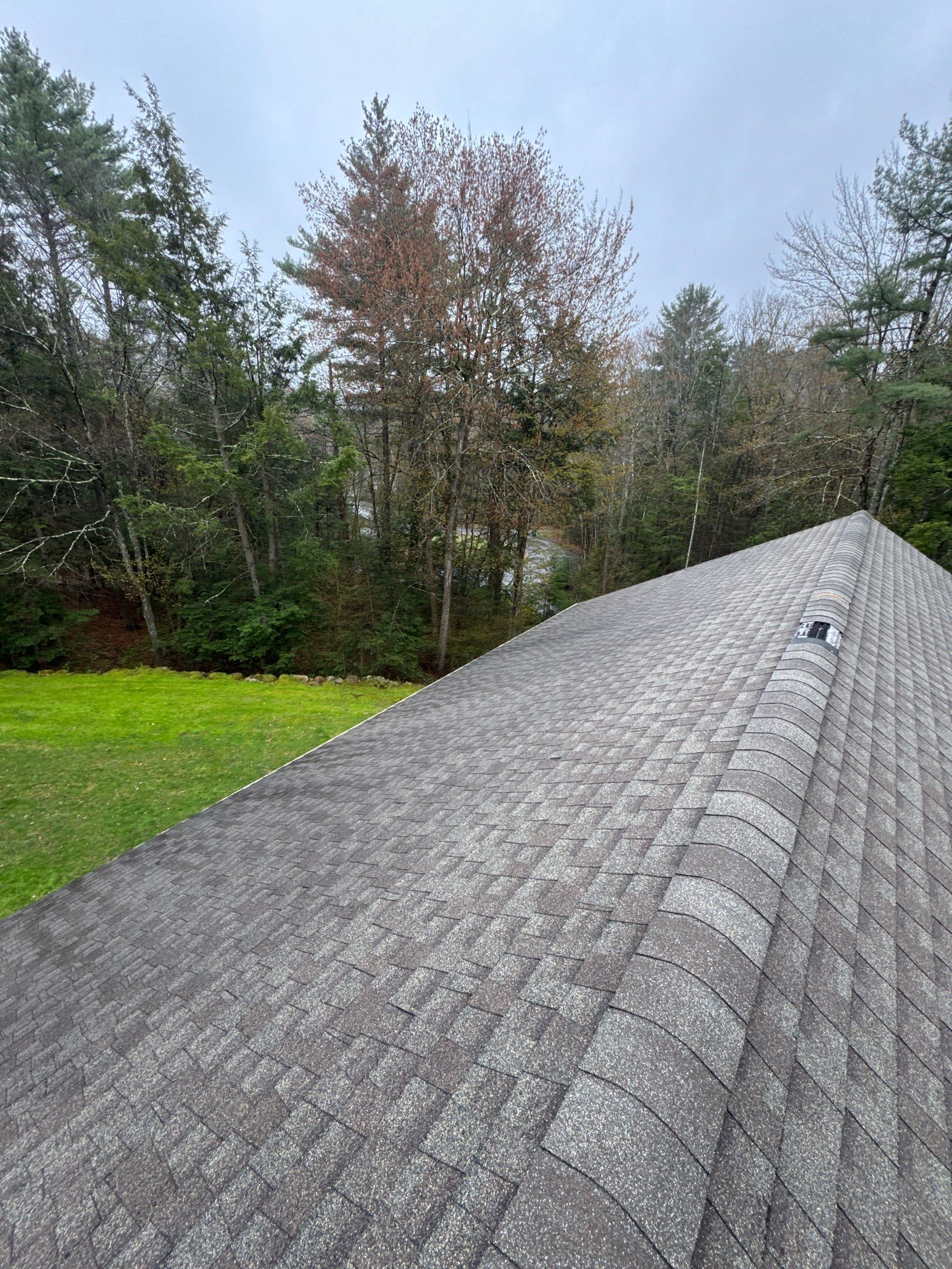 Amherst NH Roof Replacement with Owens Corning Duration Teak Shingles and Velux Skylights by Compass exteriors