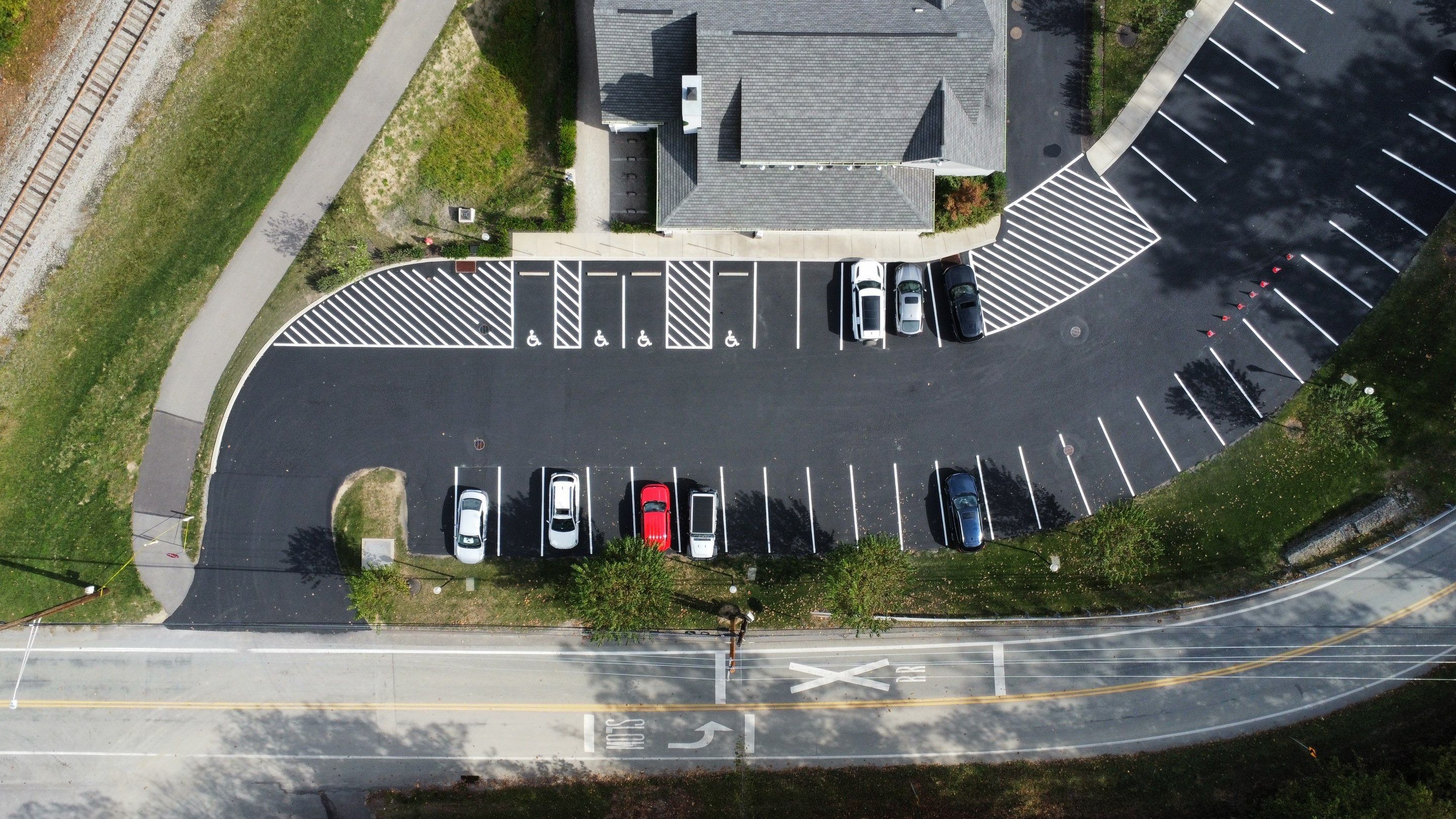 Restaurant Parking Lot by G-Force Parking Lot Striping of Pittsburgh
