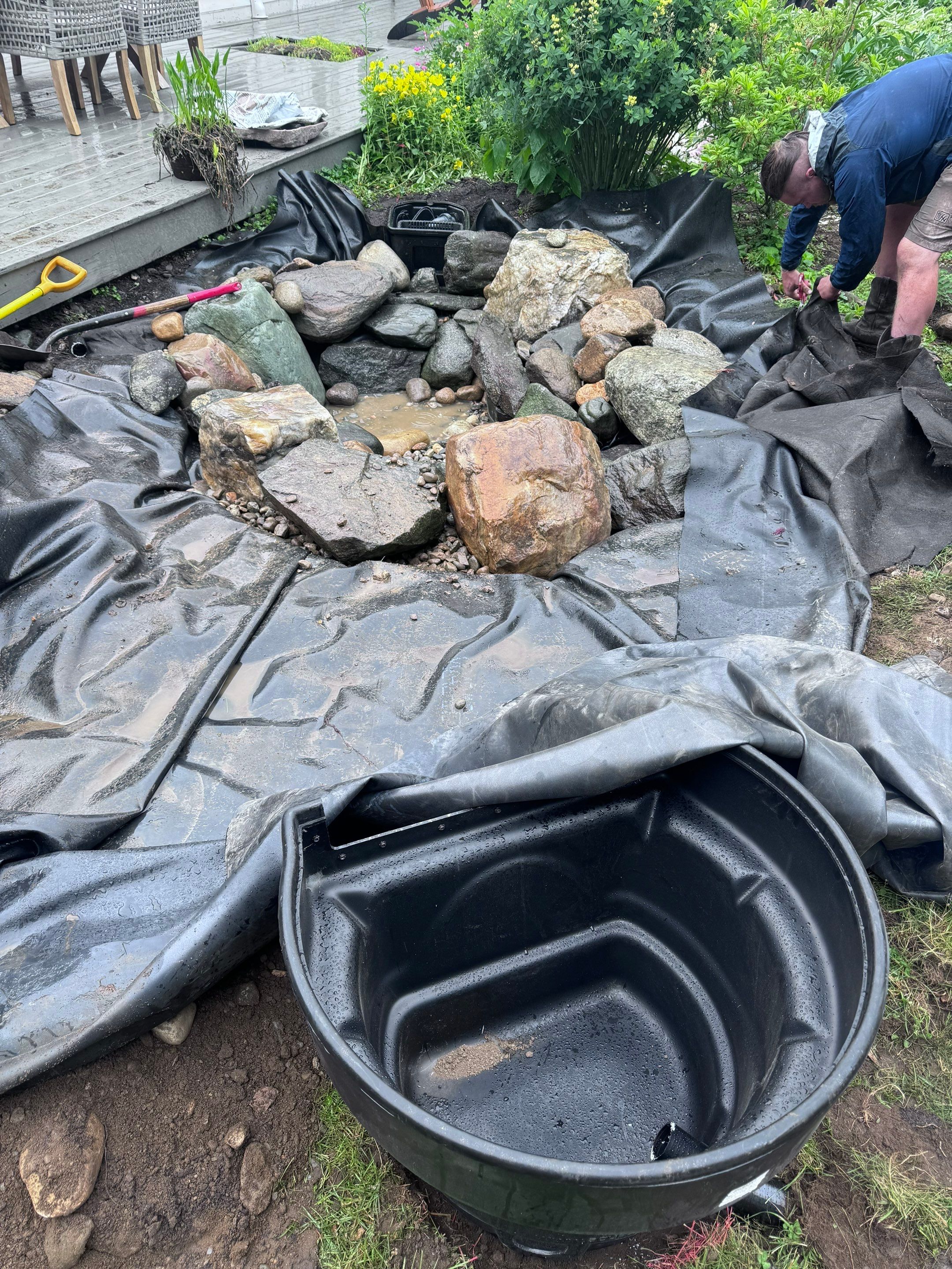 Small Pond Rescue in Williamsville, VT by Wicked Water Gardens