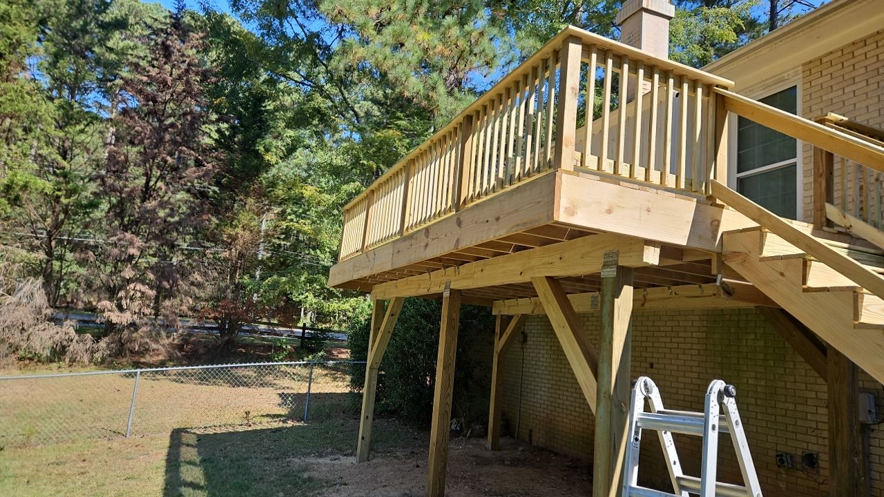 Split Rail Trail - Deck Installation  by Pillar and Pine