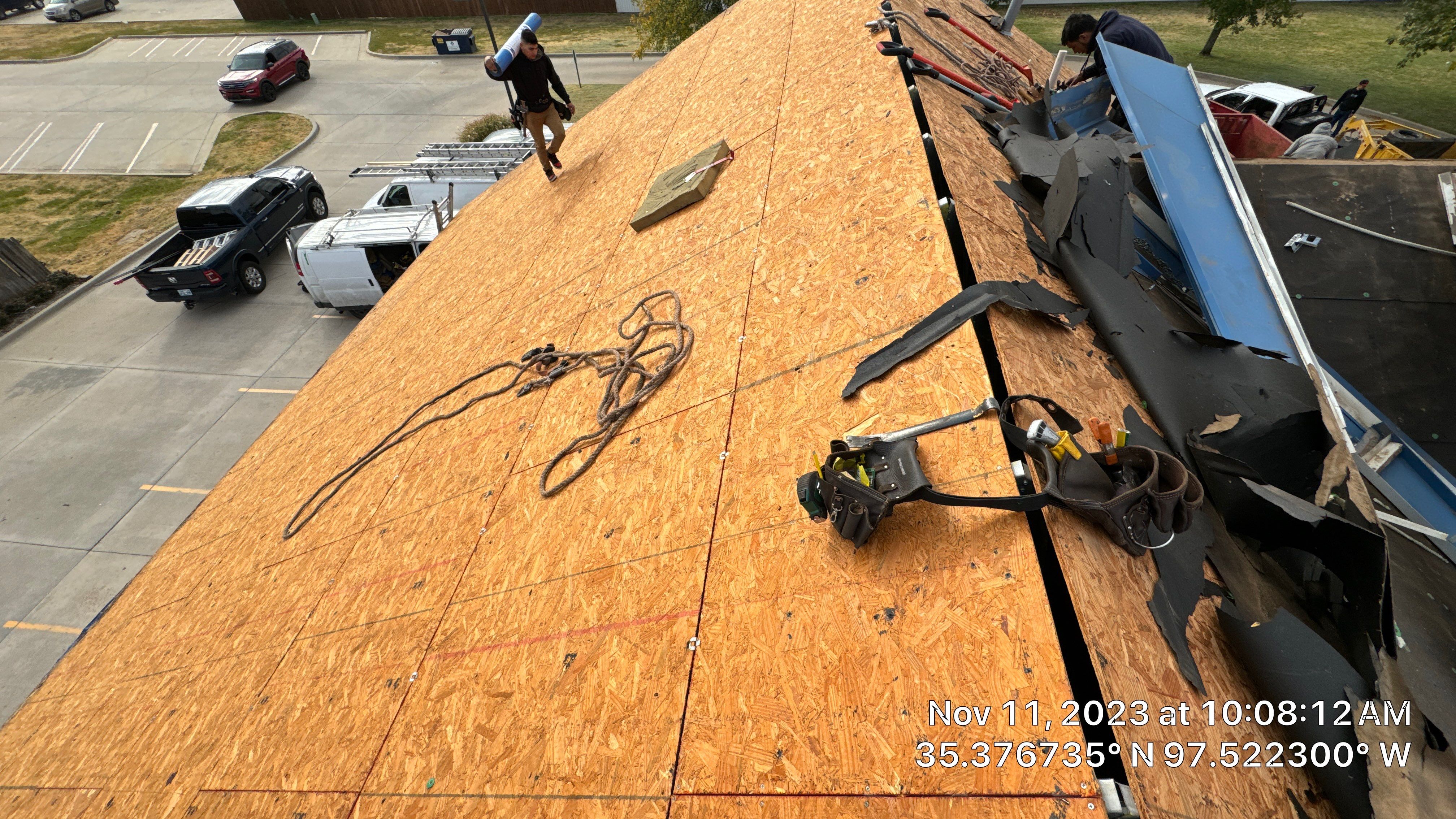 Commercial Roofing Installation using Certainteed Belmont IR by Castillo Roofing