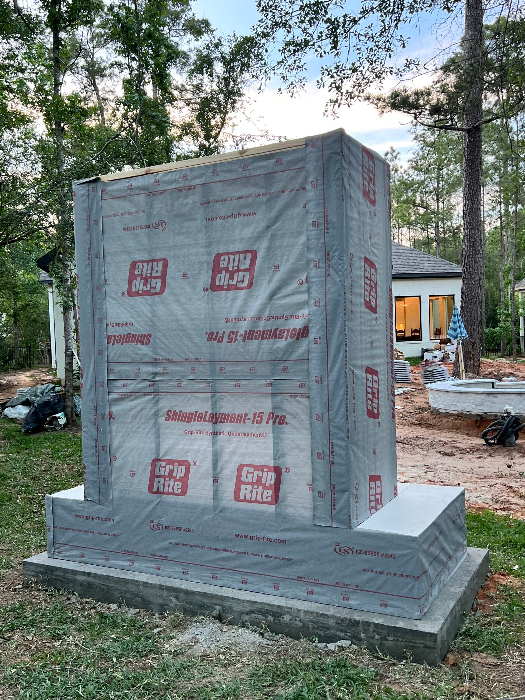 Outdoor Fireplace in Tomball, TX by SophAlx LLC