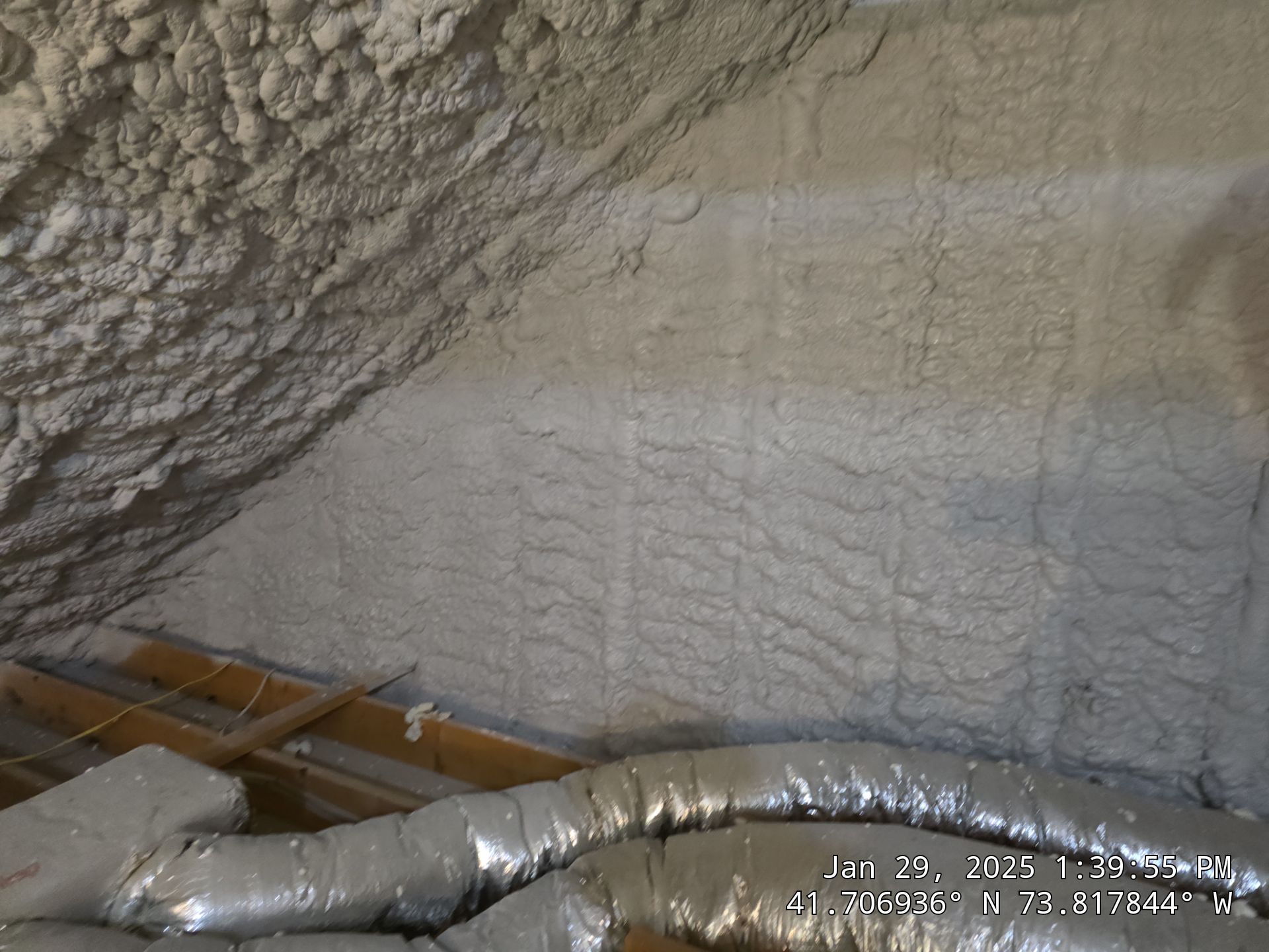 Attic Insulation using open cell spray foam by NYS Foam & Energy