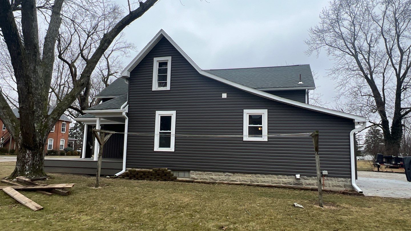 Residential fascia replacement using Exterior Portfolio 4.5 DL - Peppercorn by Nitro Roofing and Construction