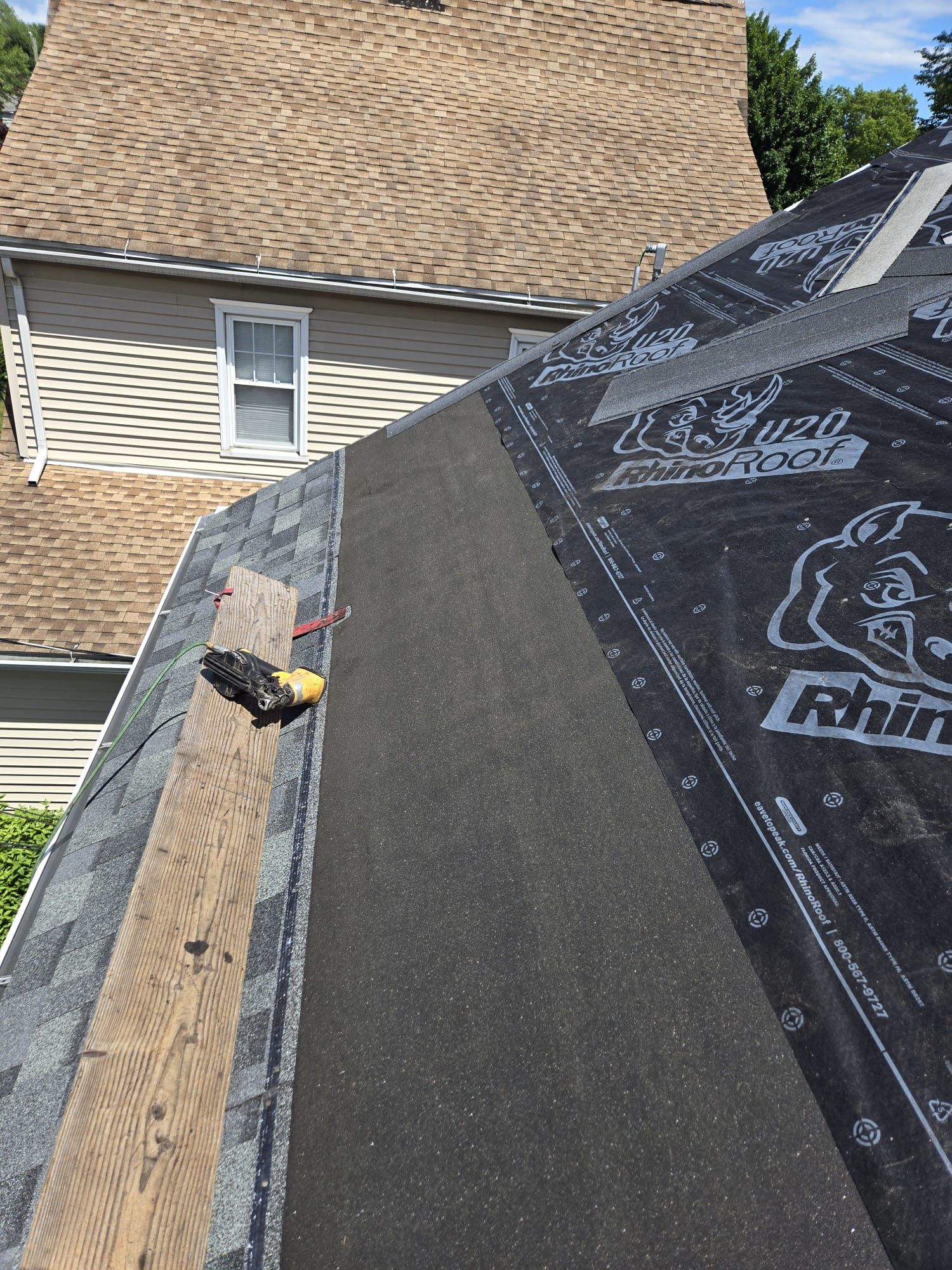 Residential Roofing Installation using Owens Corning TruDefinition Duration AR - Estate Gray by A Plus Exterior