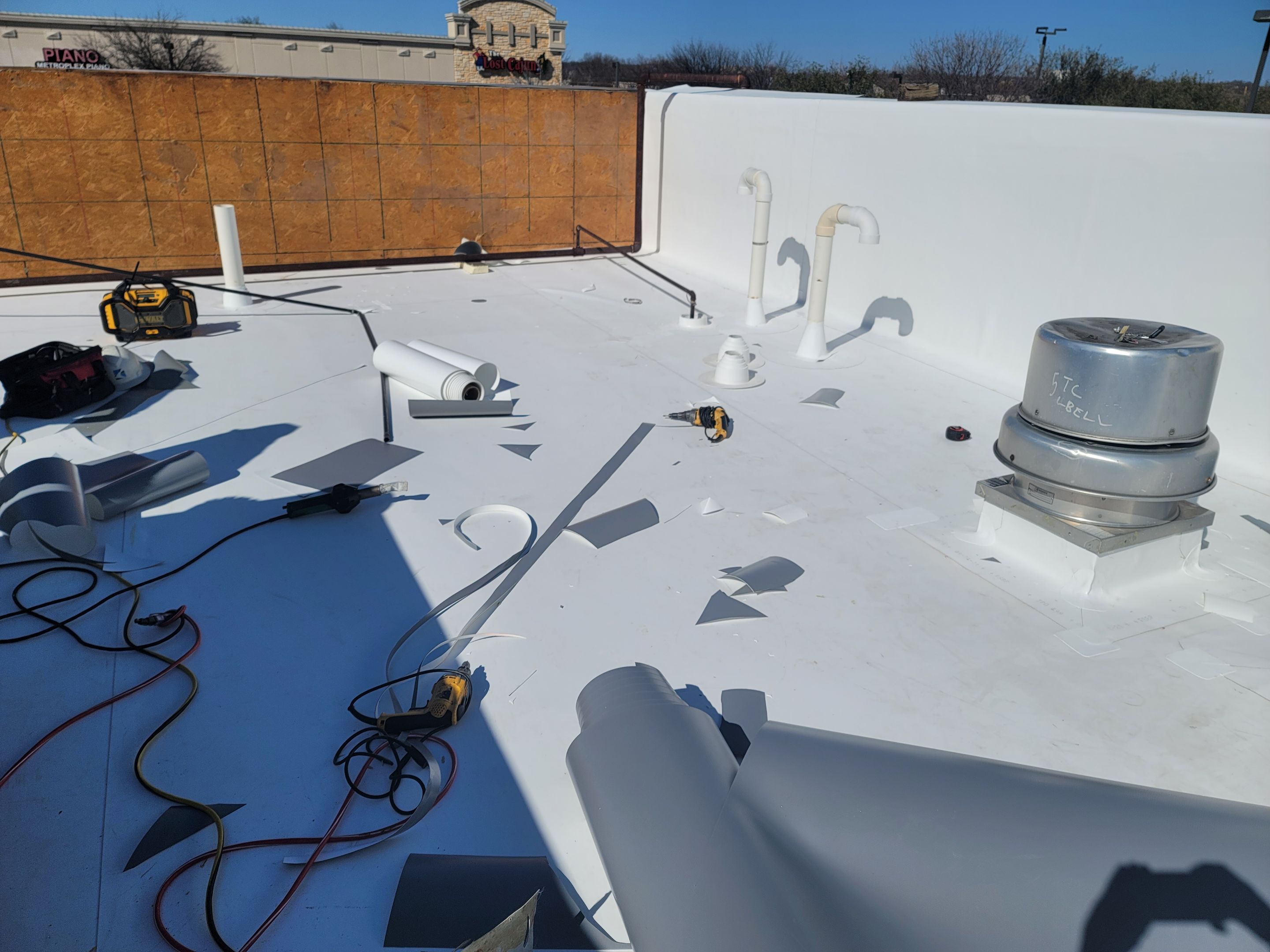 TPO Commercial Roofing Installation by 3:16 Roofing and Construction