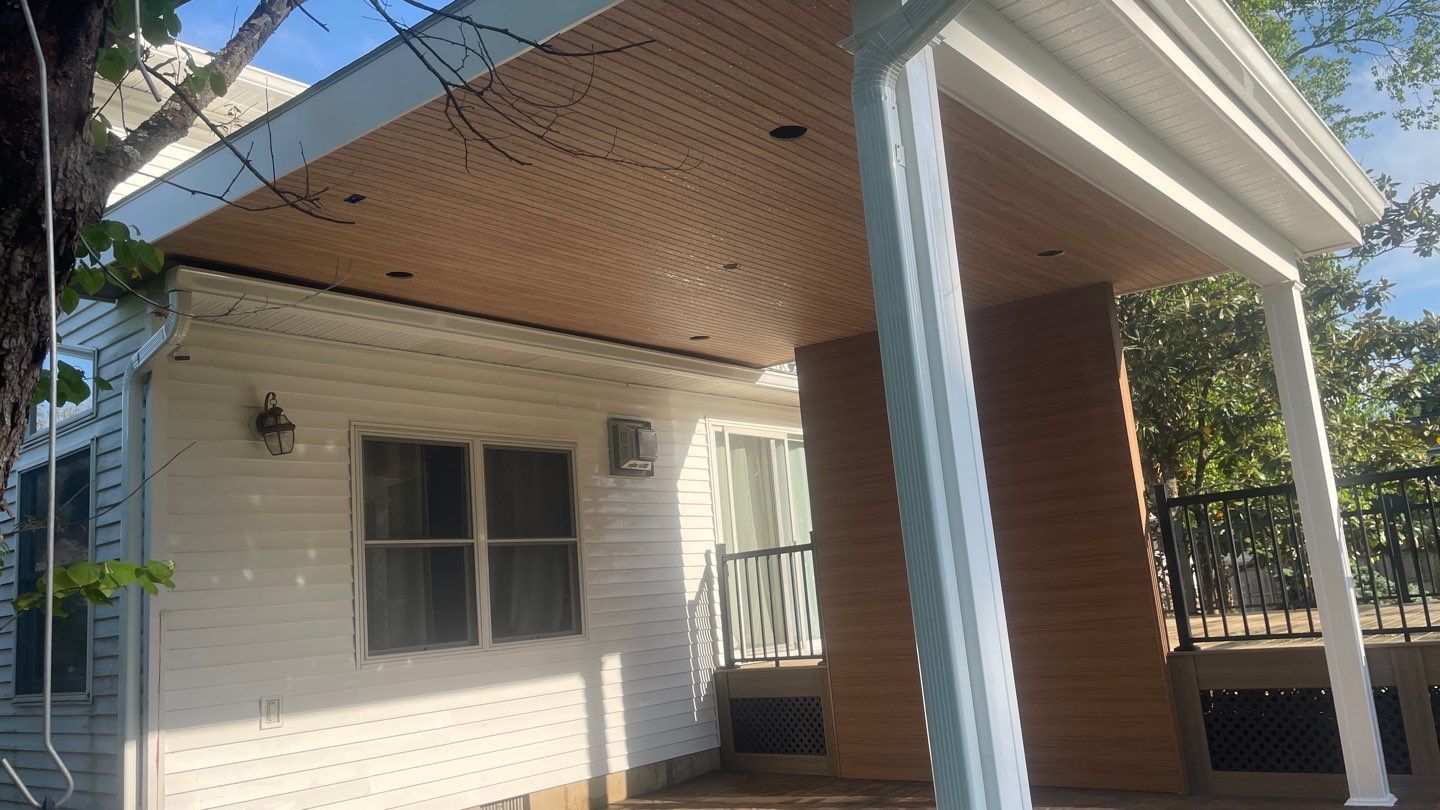 Deck Resurface with an add on roof in Princenton by deck guardian