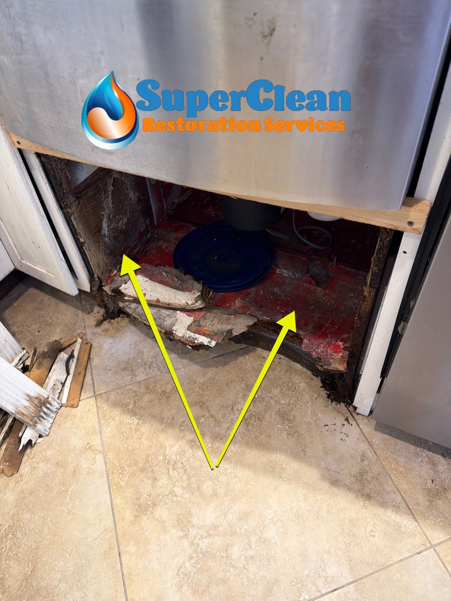 Kitchen Water Damage Restoration and Cabinet Mitigation on Ocean Blvd by SuperClean