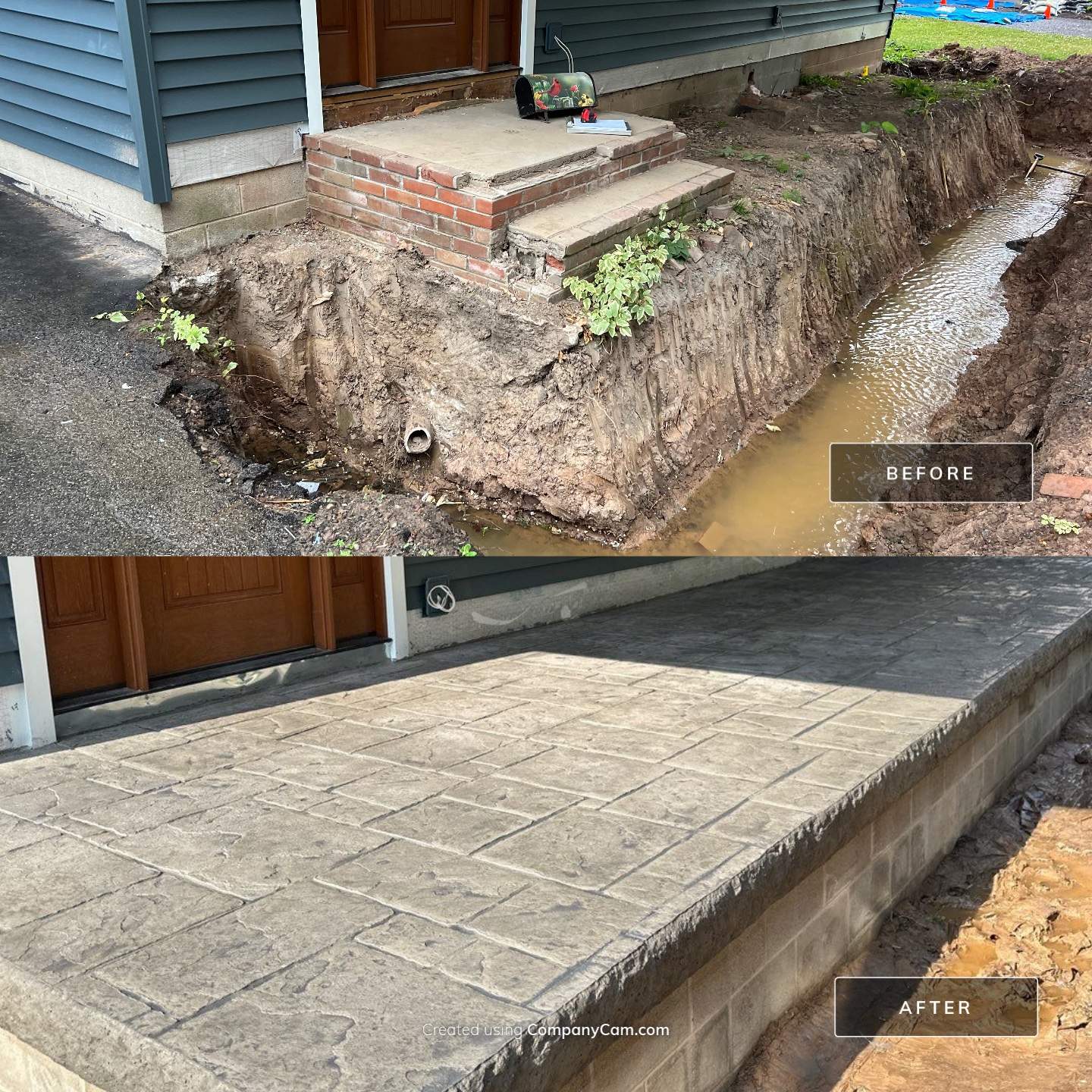 Stamped English Rivenstone concrete Porch/Patio  by NG Masonry & Construction LLC