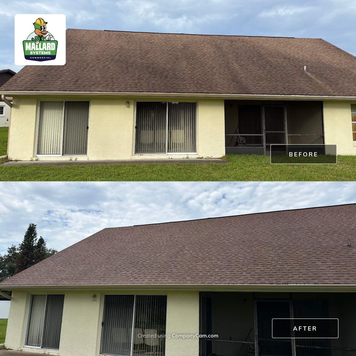 Residential Roof Cleaning and Exterior House Wash in Avalon Park by Mallard Systems