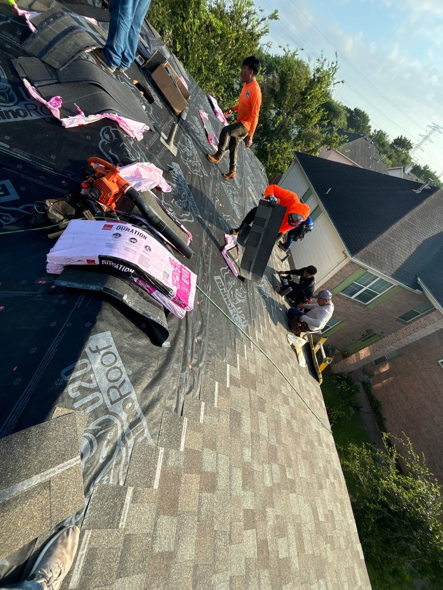 Residential Roofing Installation using Owen's Corning Duration (Lifetime) Shingles by Roof Repair Company