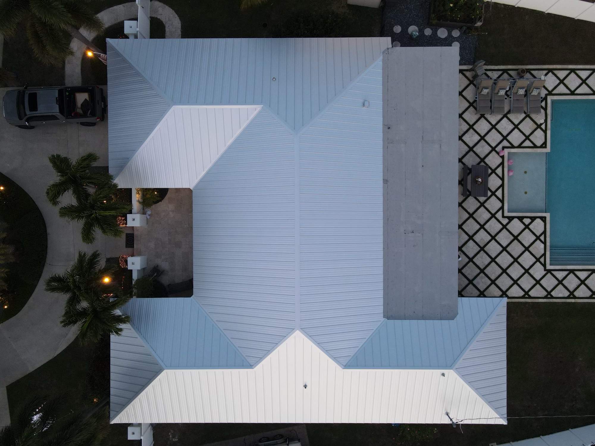 Residential Roofing Installation using 1" Nail strip metal roof by BLUES BROTHERS ROOFING
