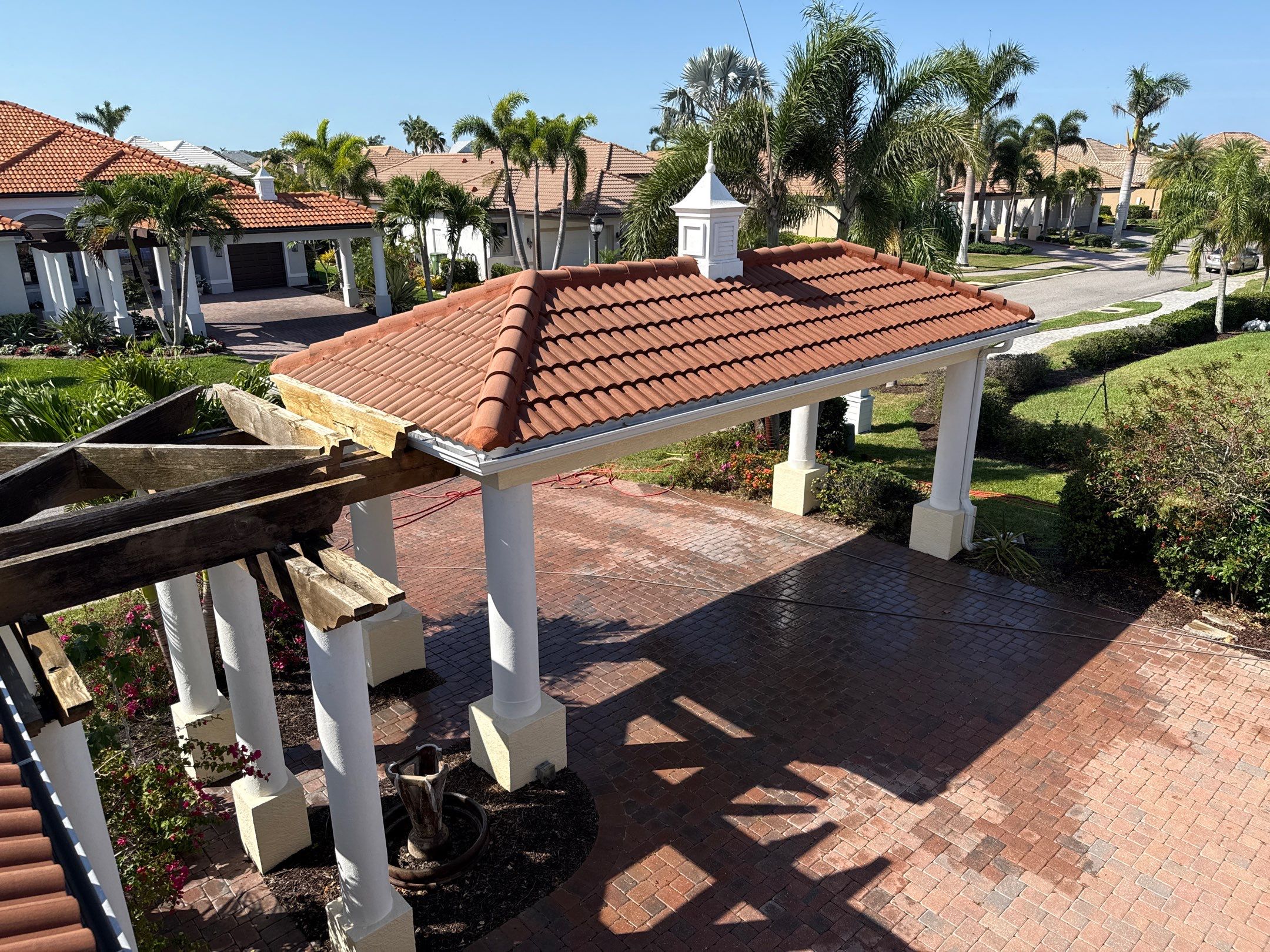 Roof Cleaning & Gutter Brightening | The Inlets Community | Manatee River | Bradenton, FL by Sunshine AquaWash